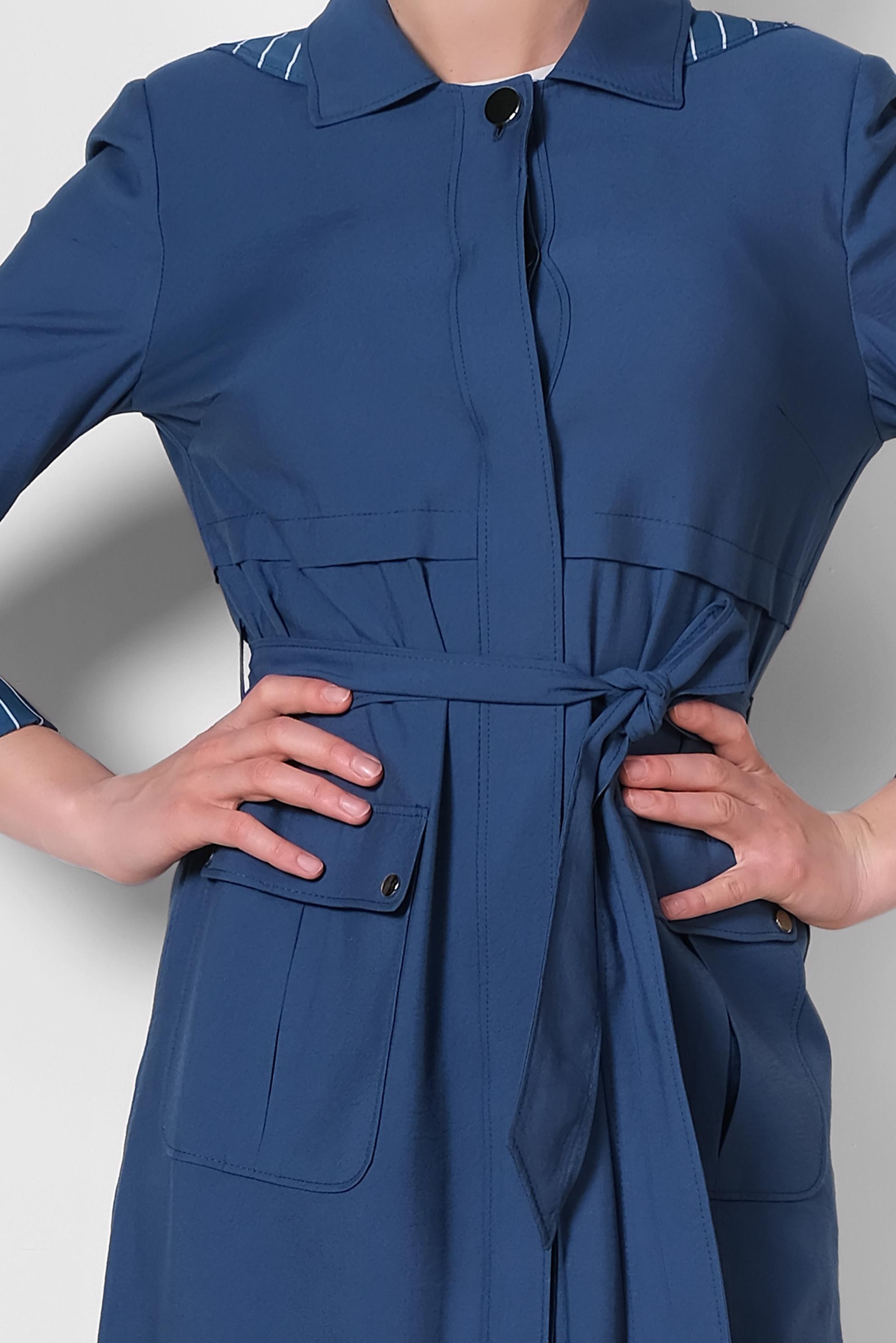 Tesettür giyim LACİVERT GİZLİ DÜĞMELİ KAPÜŞONLU PARDESÜ 1453