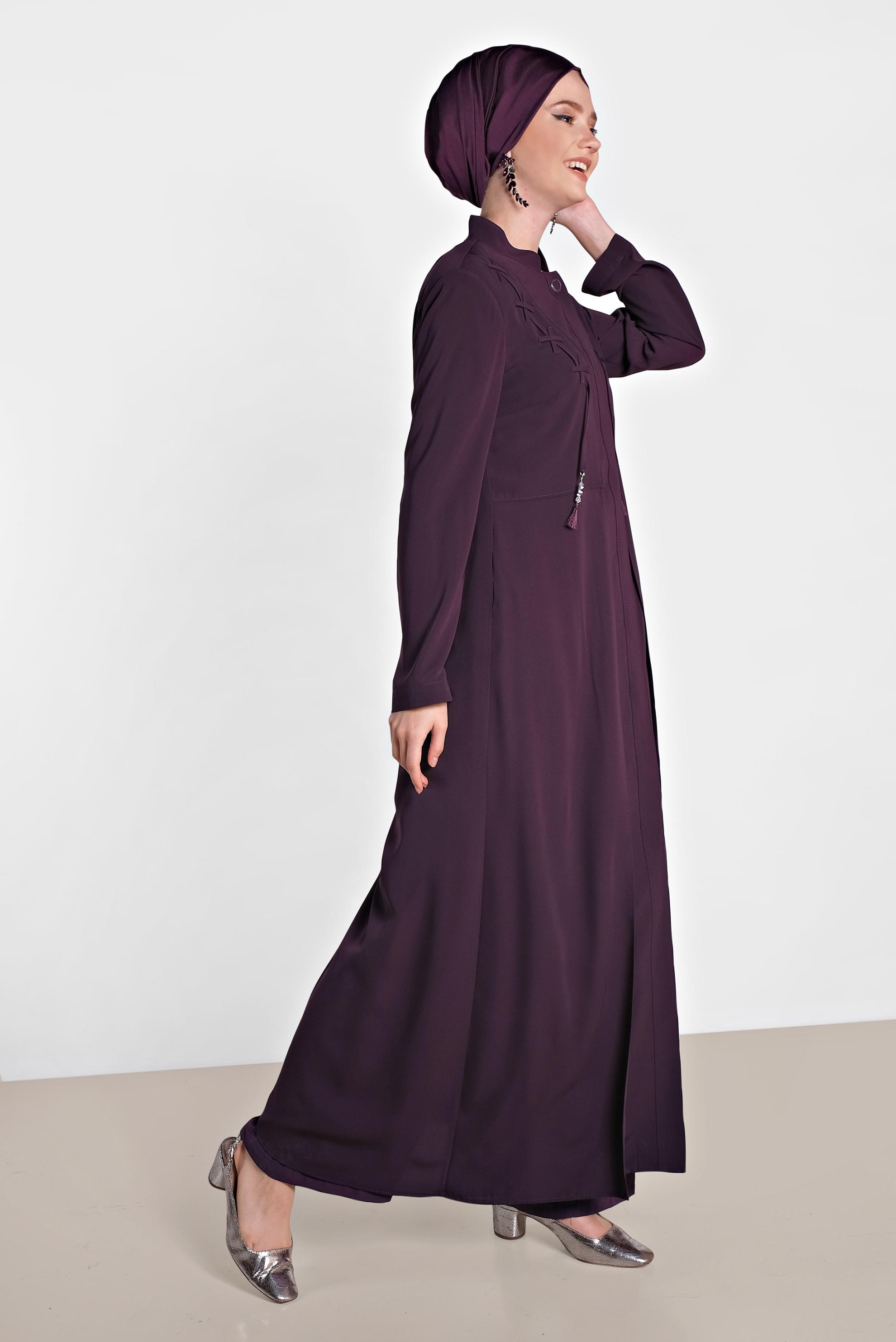 Hijab clothing DAMSON INVISIBLE BUTTONED TOPCOAT WITH POCKET DETAIL 1461