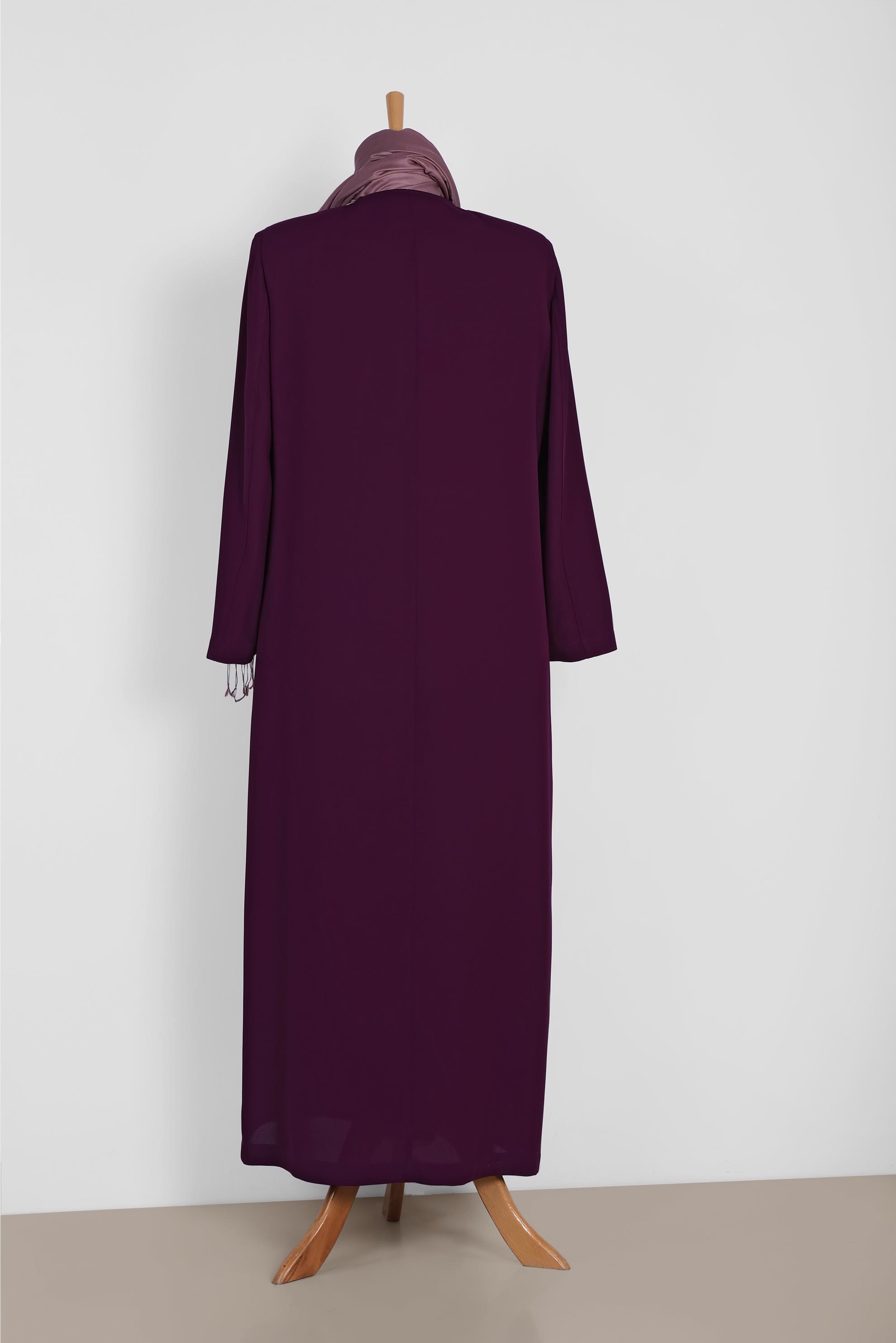 Tesettür giyim MÜRDÜM NAKIŞ DETAYLI PARDESÜ 1469