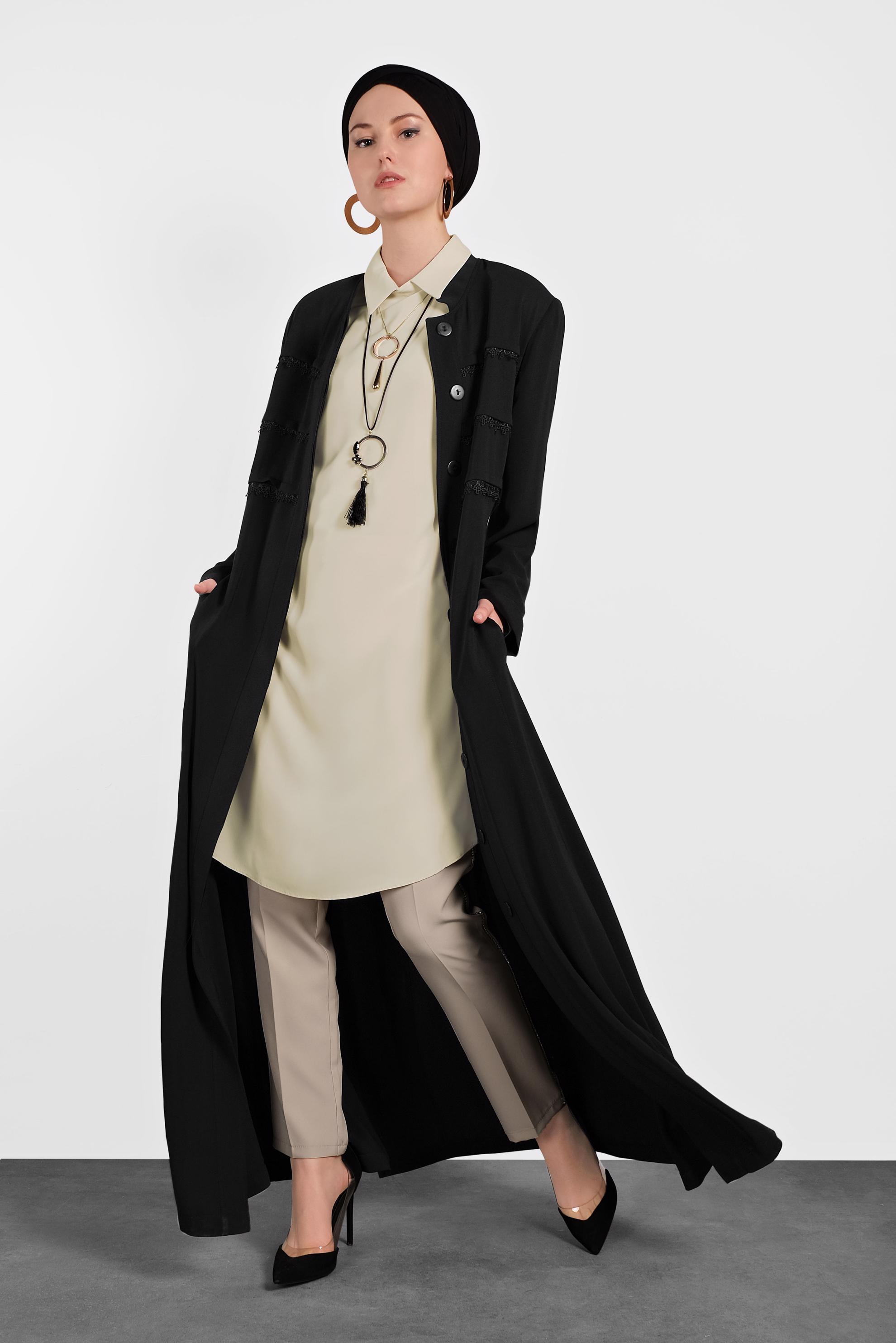 Hijab clothing BLACK 1472 VİRONA PARDESÜ 40/48 TEK42