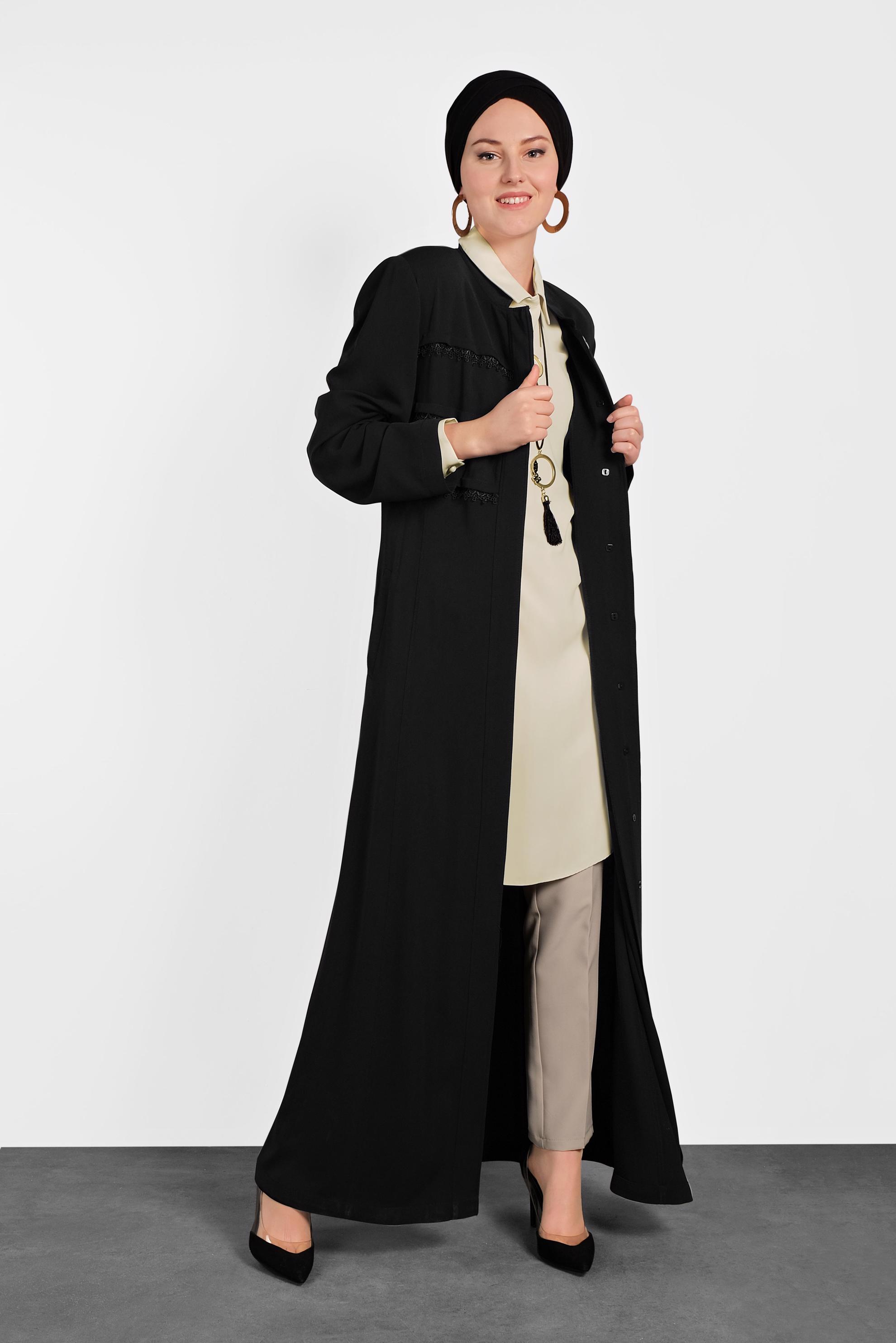 Hijab clothing BLACK 1472 VİRONA PARDESÜ 40/48 TEK42