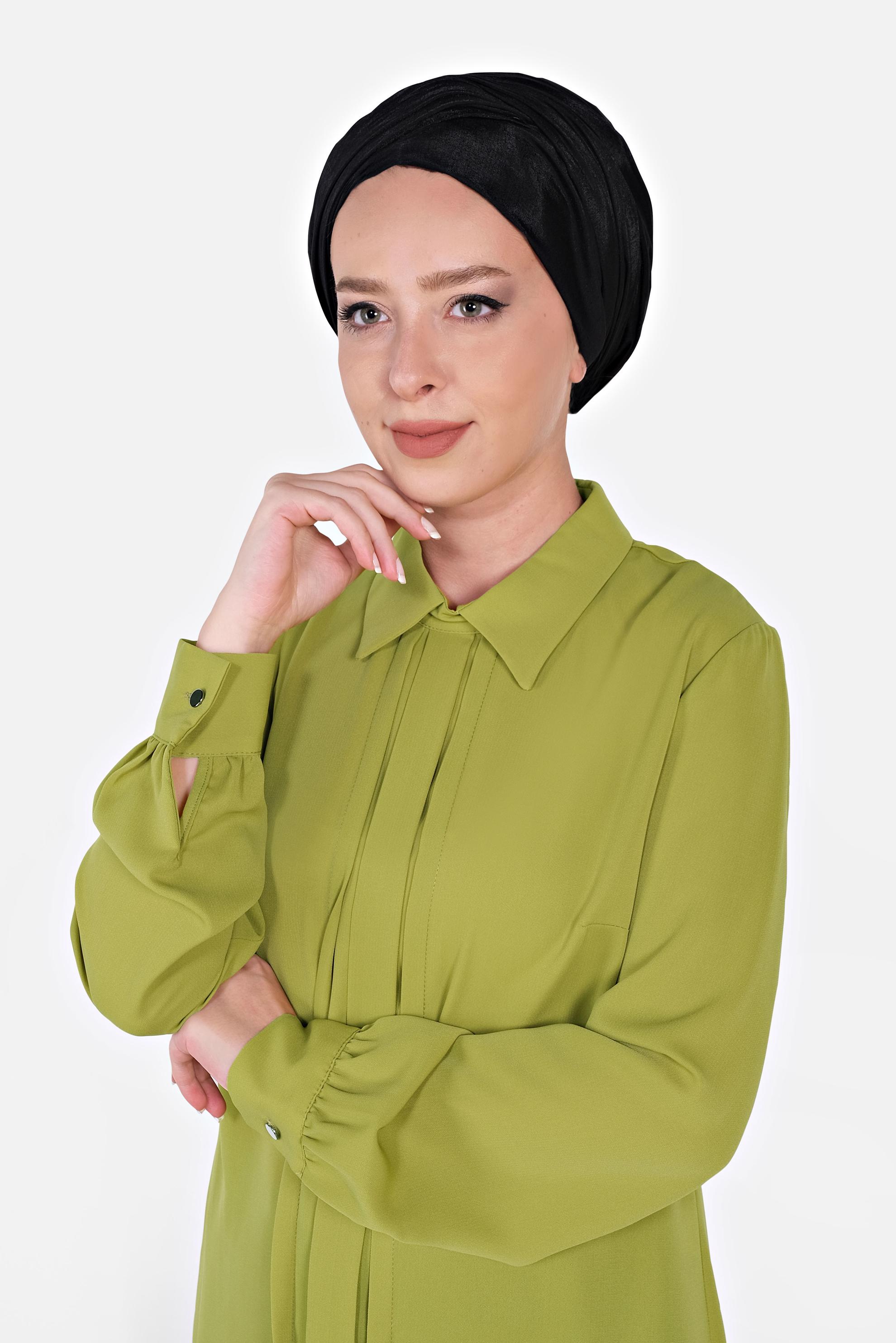 Vêtements hijab NOIR 9950 ALVİNA TÜLLÜ ABİYE ŞAL