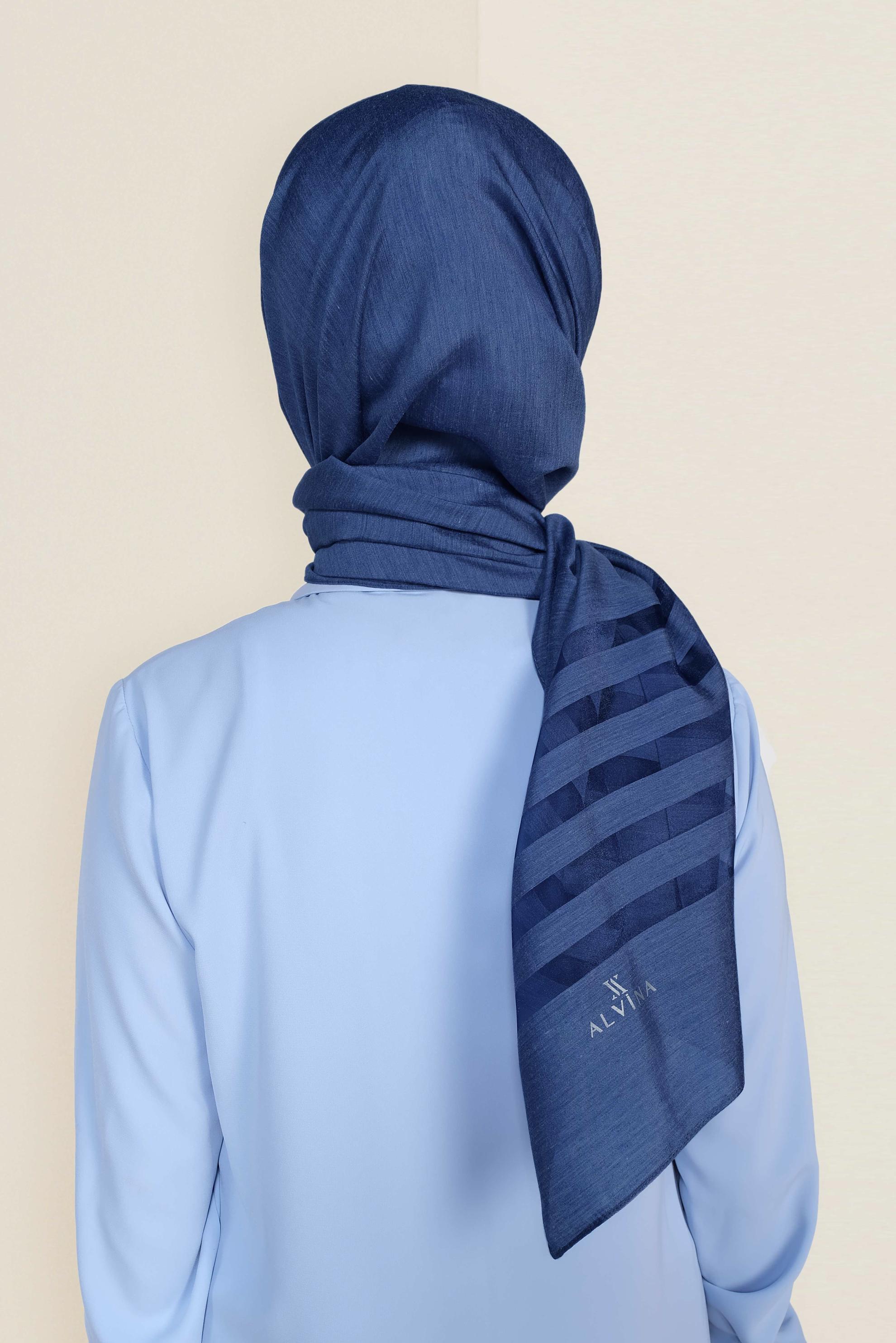 Tesettür giyim LACİVERT 9950 ALVİNA TÜLLÜ ABİYE ŞAL