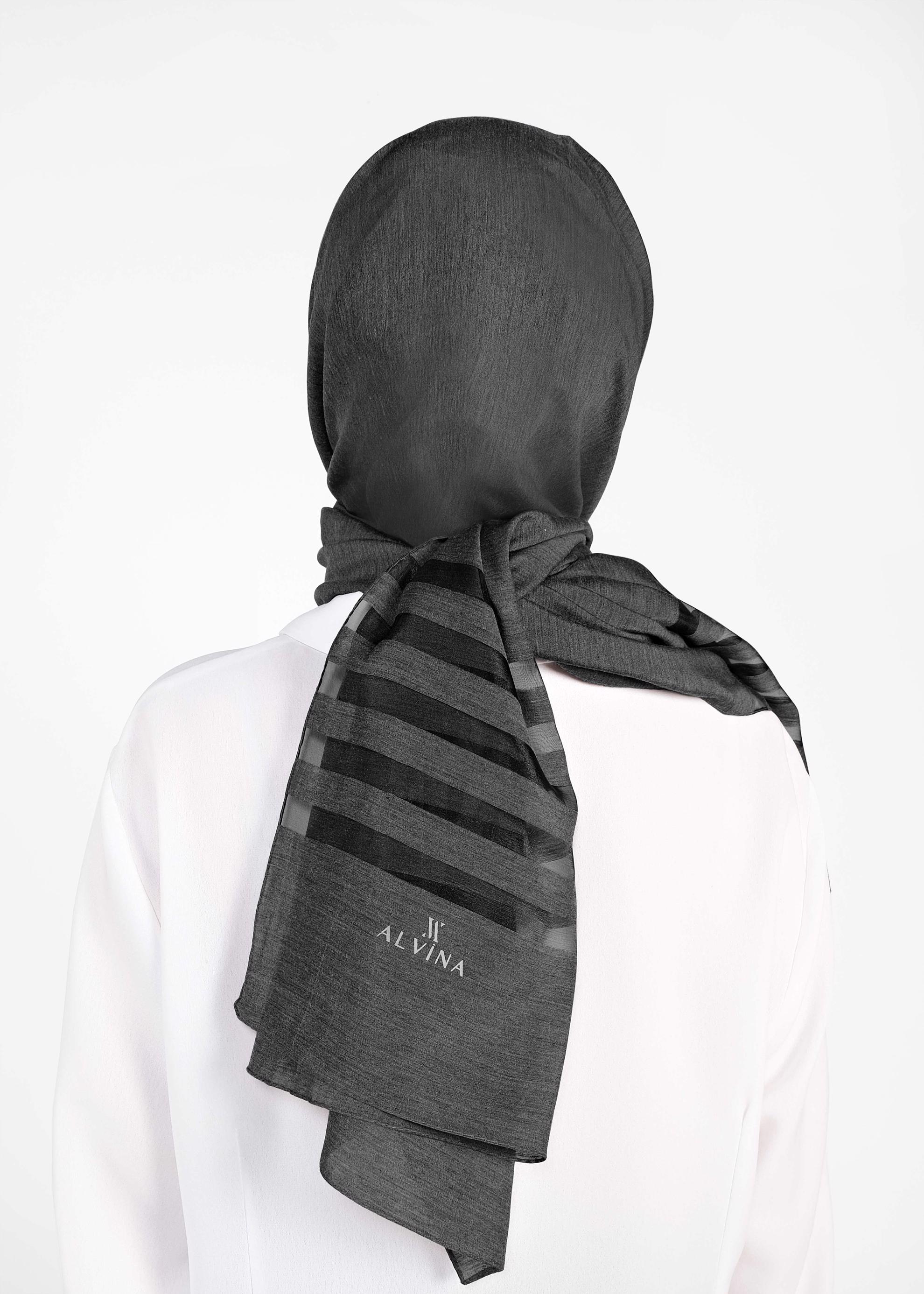 Tesettür giyim SİYAH 9950 ALVİNA TÜLLÜ ABİYE ŞAL