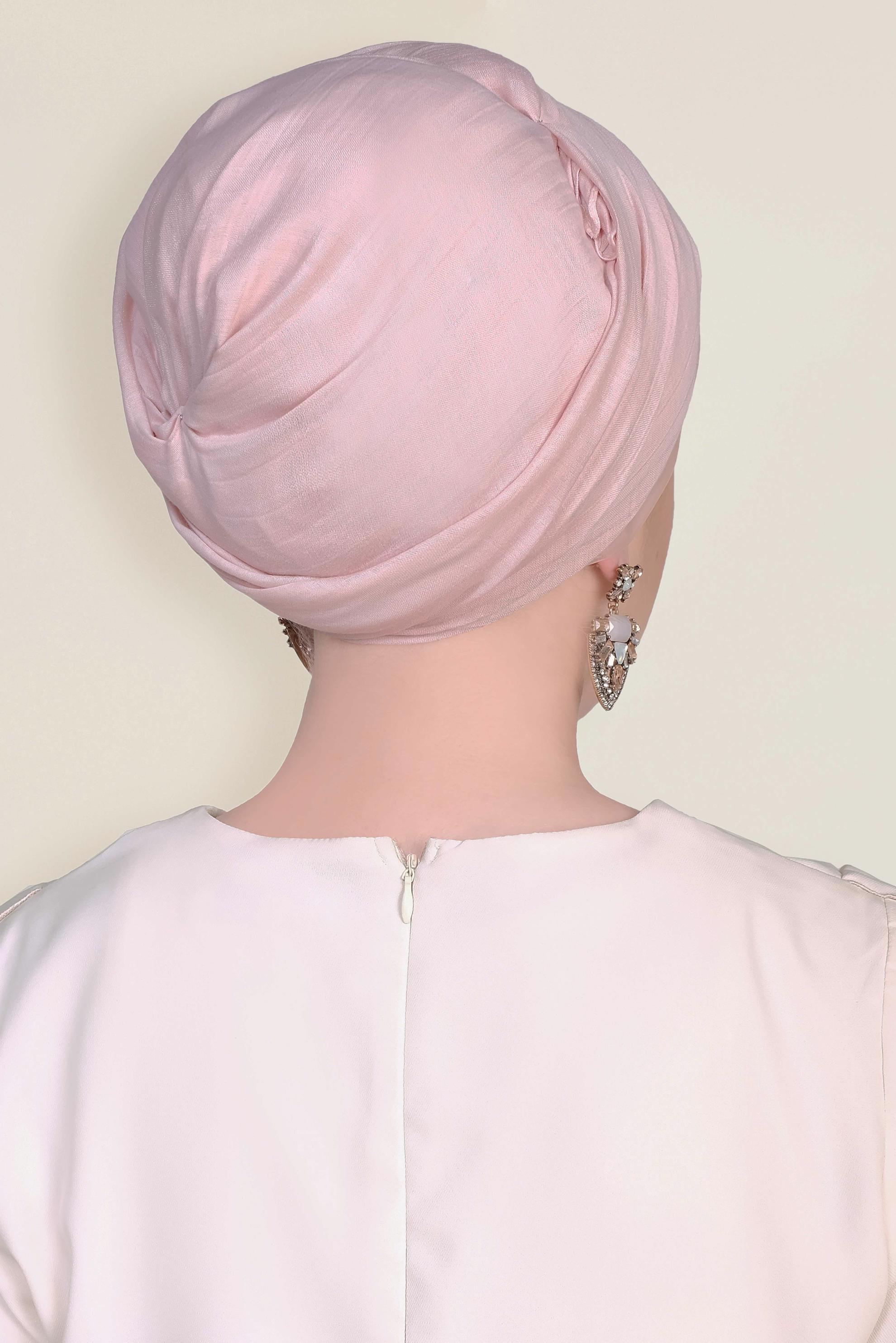 Hijab clothing POWDER 9951 ALVİNA TÜL ŞERİTLİ ABİYE ŞAL