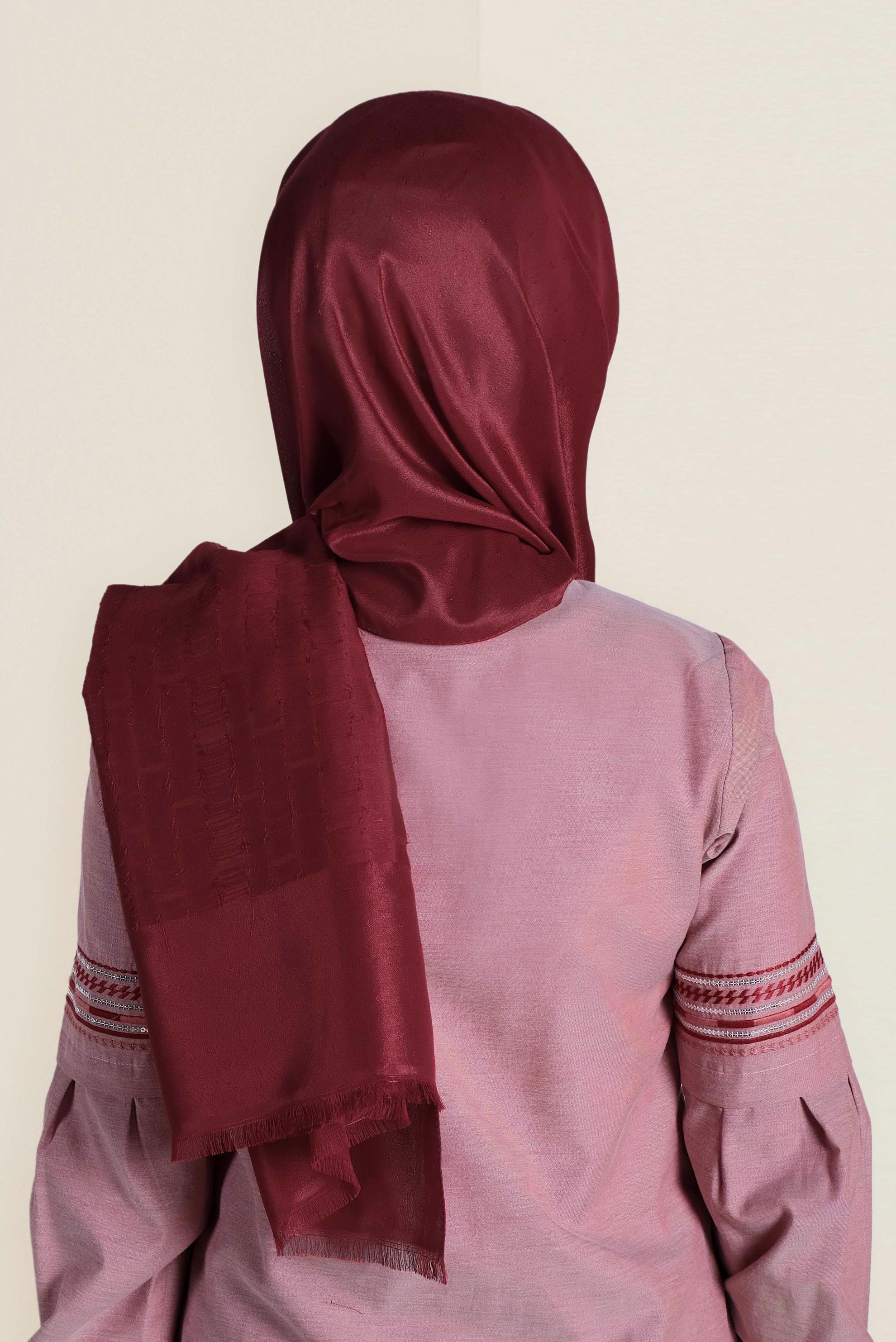 Vêtements hijab ROUGE BORDEAUX 9953 ALVİNA TÜYLÜ ABİYE ŞAL