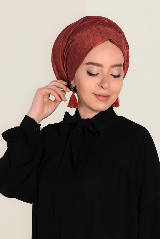 Vêtements hijab ORANGE 9953 ALVİNA TÜYLÜ ABİYE ŞAL - ALVİNA