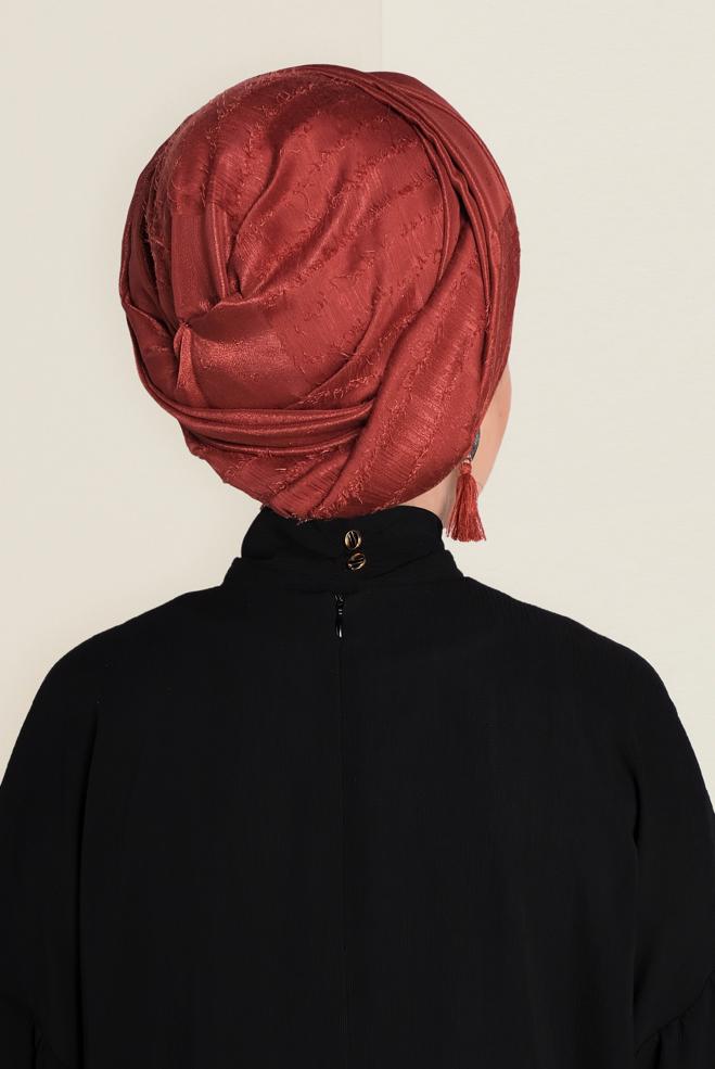 Vêtements hijab ORANGE 9953 ALVİNA TÜYLÜ ABİYE ŞAL - ALVİNA