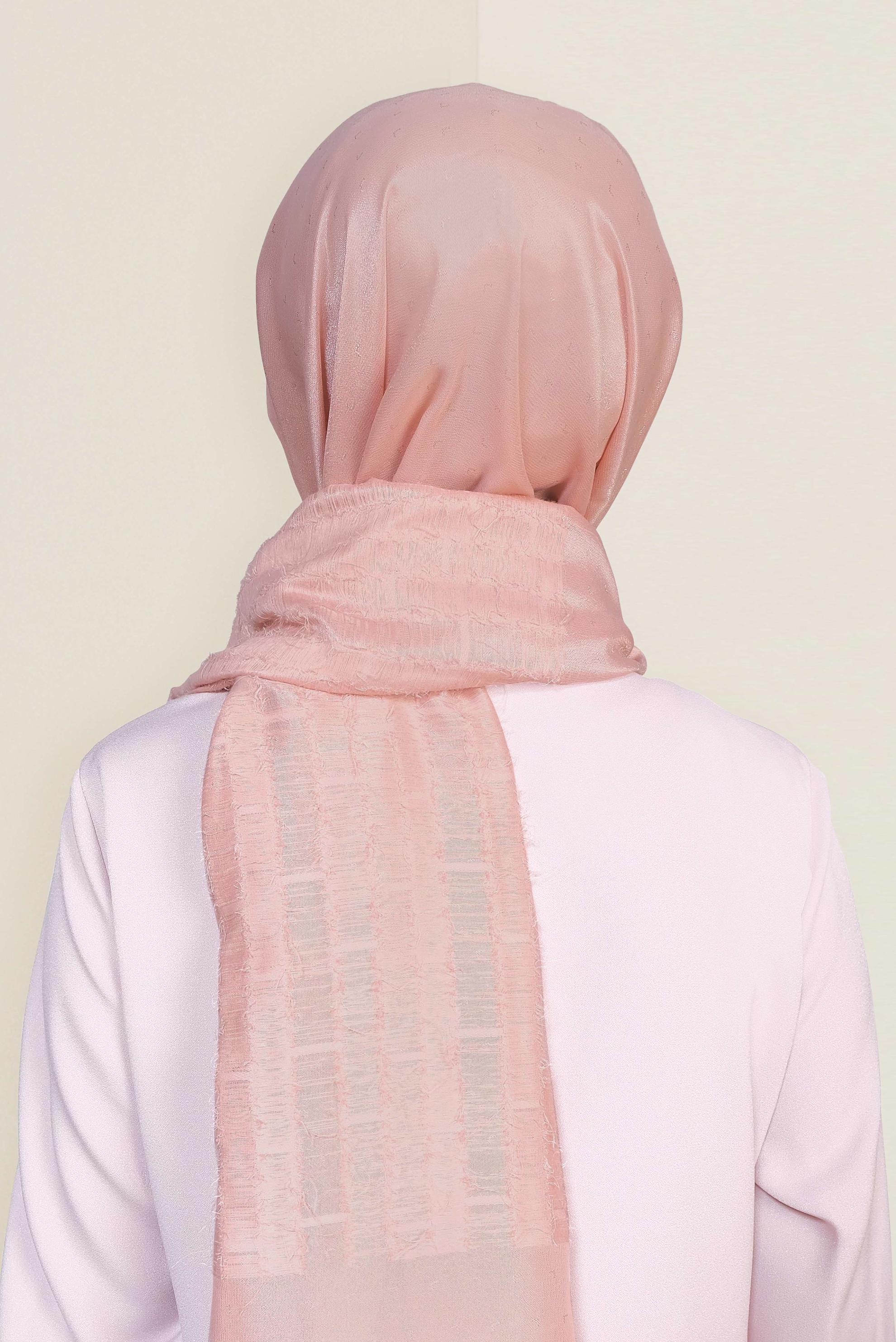 Vêtements hijab POUDRE 9953 ALVİNA TÜYLÜ ABİYE ŞAL