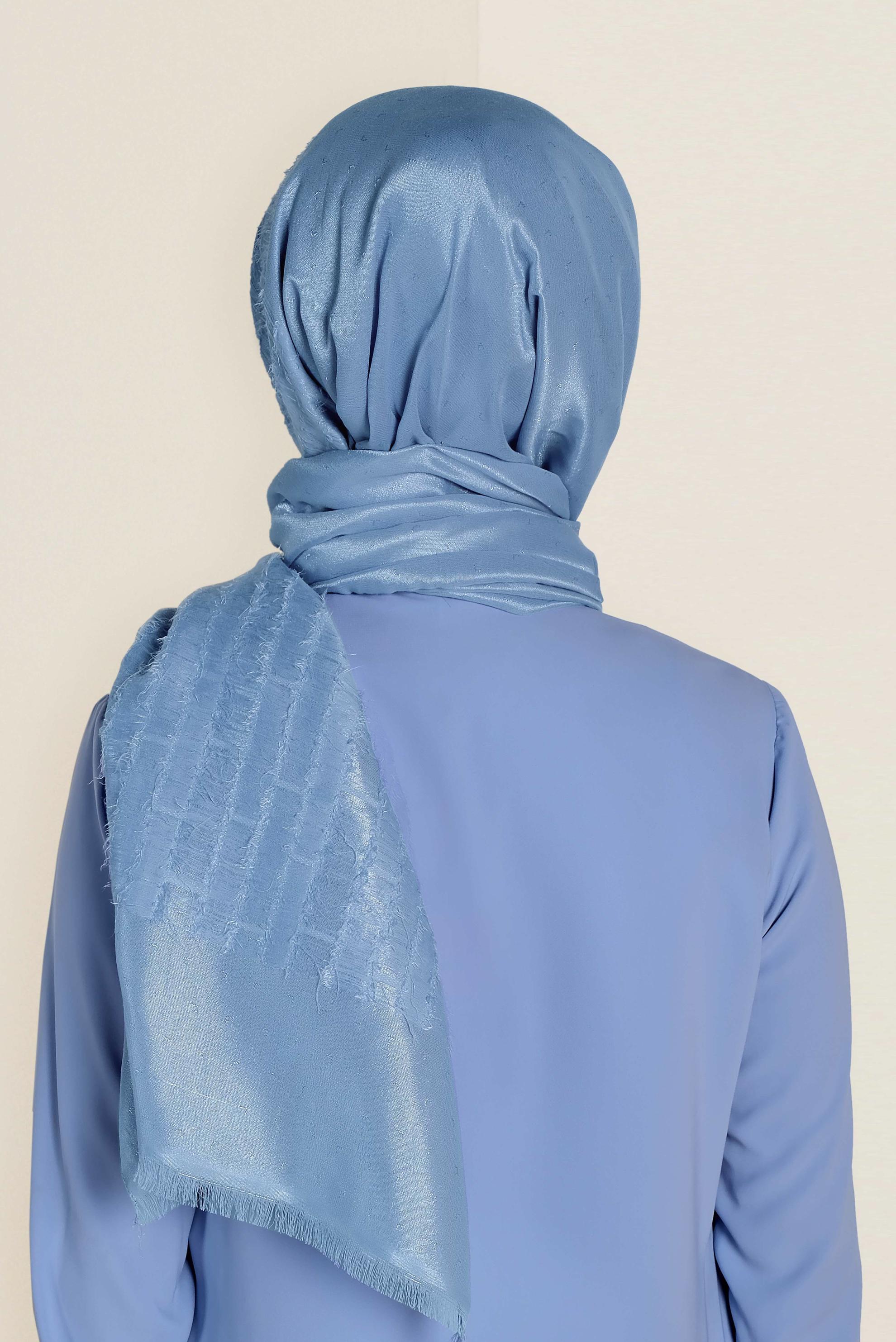 Hijab clothing BLUE 9953 ALVİNA TÜYLÜ ABİYE ŞAL