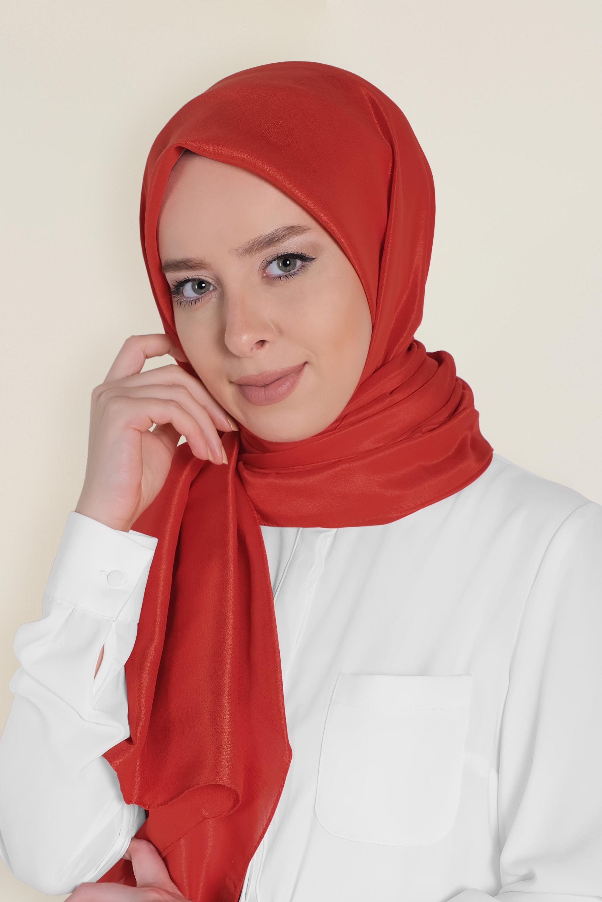 Tesettür giyim TURUNCU 9954 ALVİNA GÖLGE DESEN ŞAL