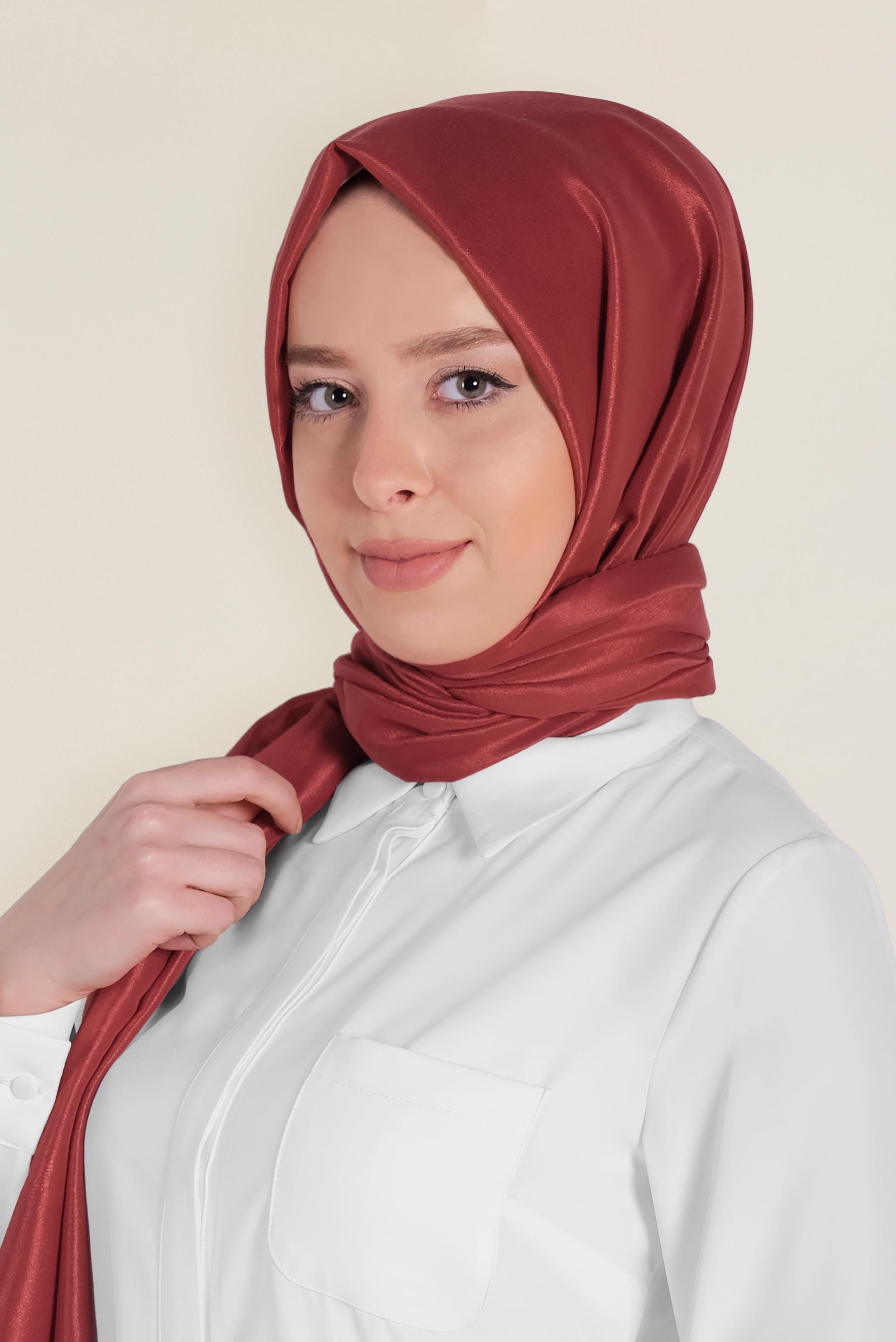 Tesettür giyim TURUNCU 9954 ALVİNA GÖLGE DESEN ŞAL