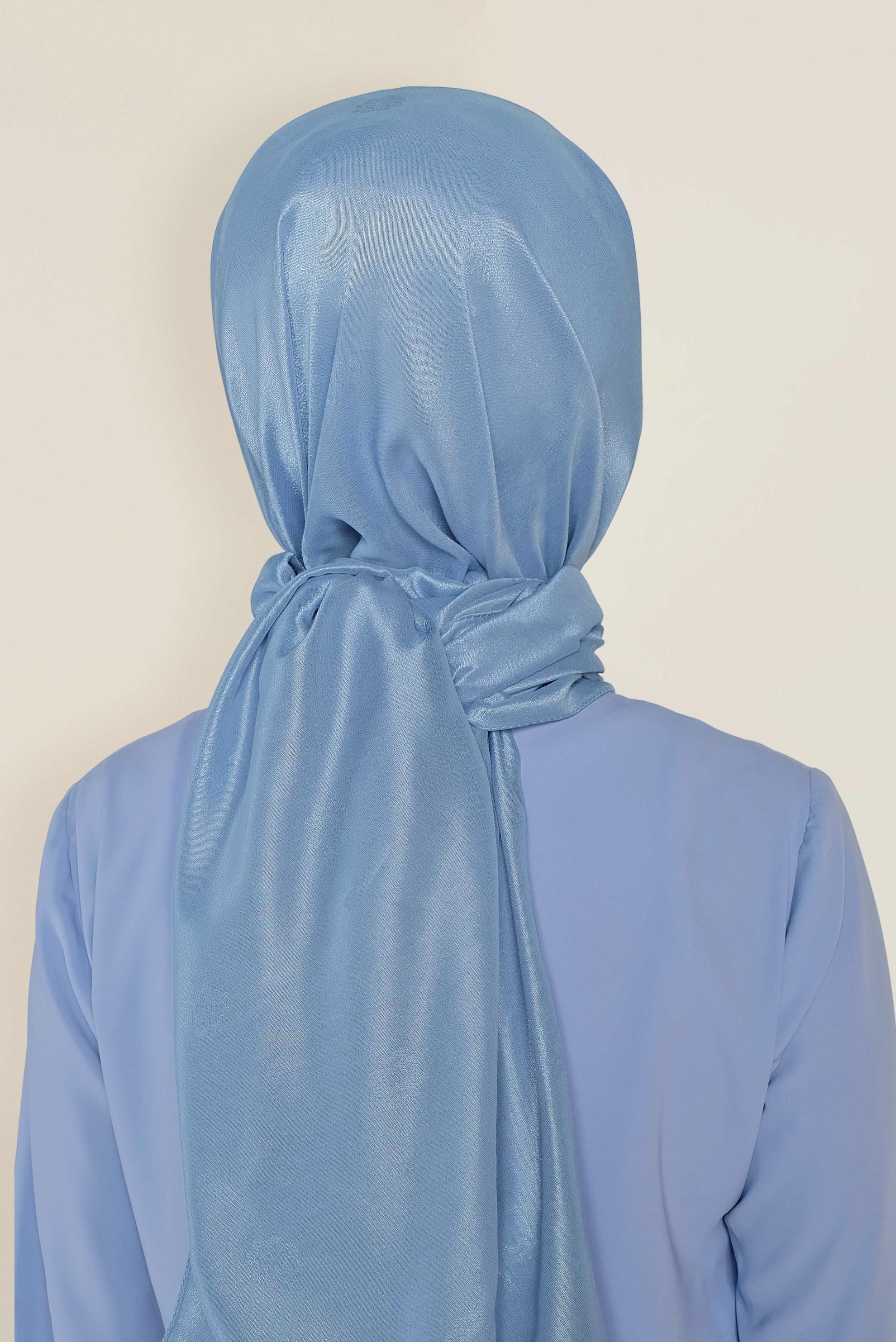 Tesettür giyim MAVİ 9954 ALVİNA GÖLGE DESEN ŞAL