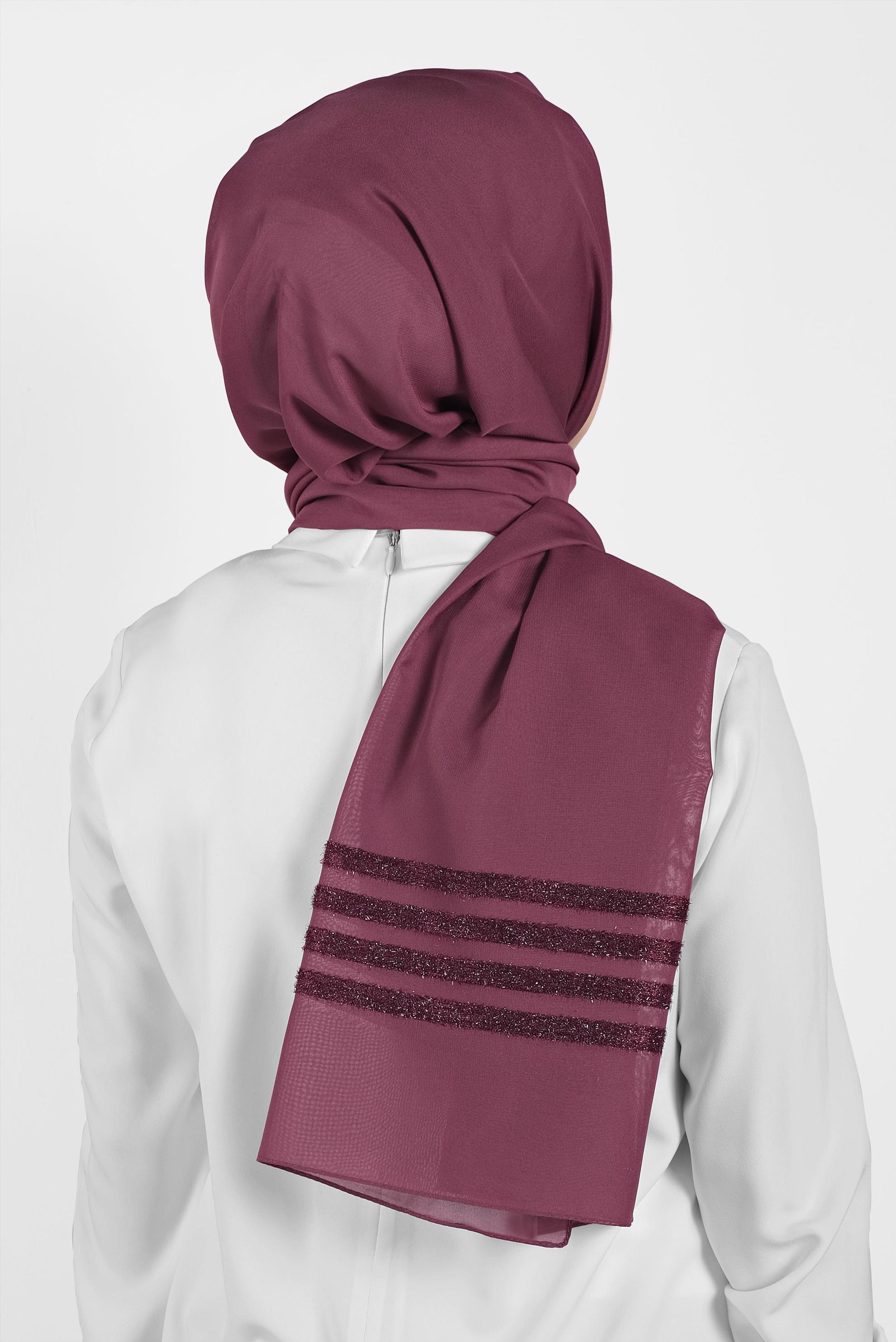 Tesettür giyim MÜRDÜM 9955 ALVİNA SİM ŞERİT ŞAL