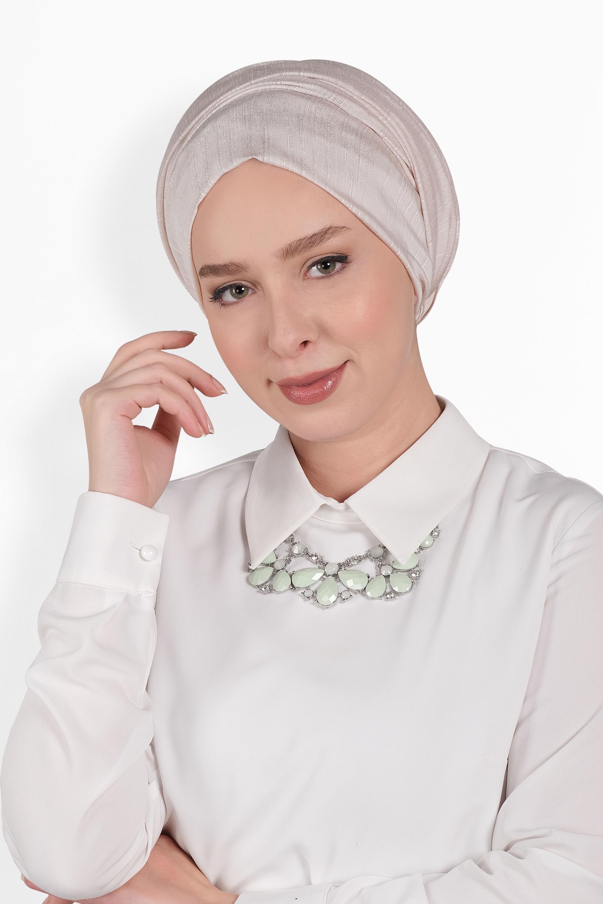 Tesettür giyim BEJ 9956 ALVİNA KIRÇILLI ŞAL