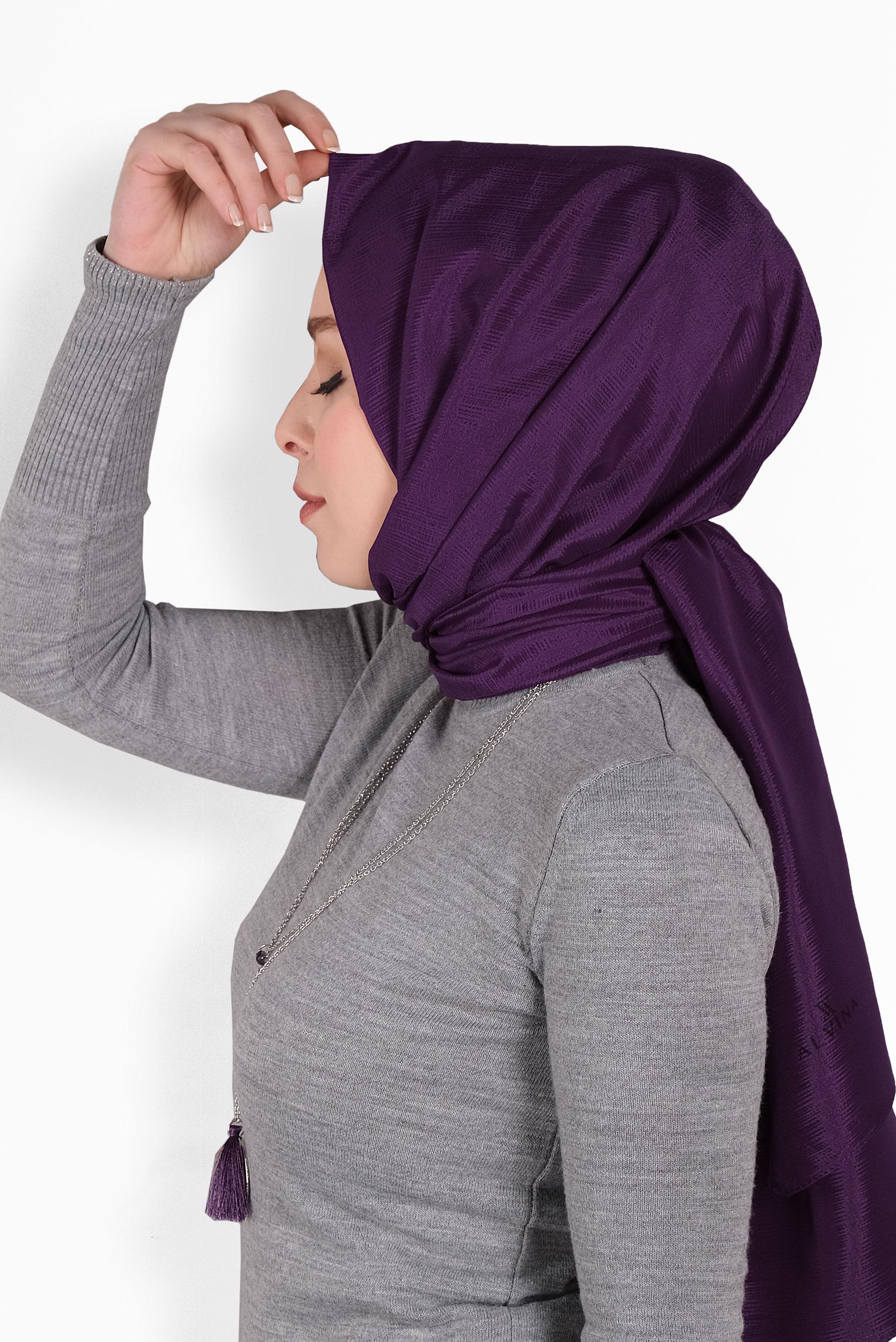 Tesettür giyim MOR 9956 ALVİNA KIRÇILLI ŞAL