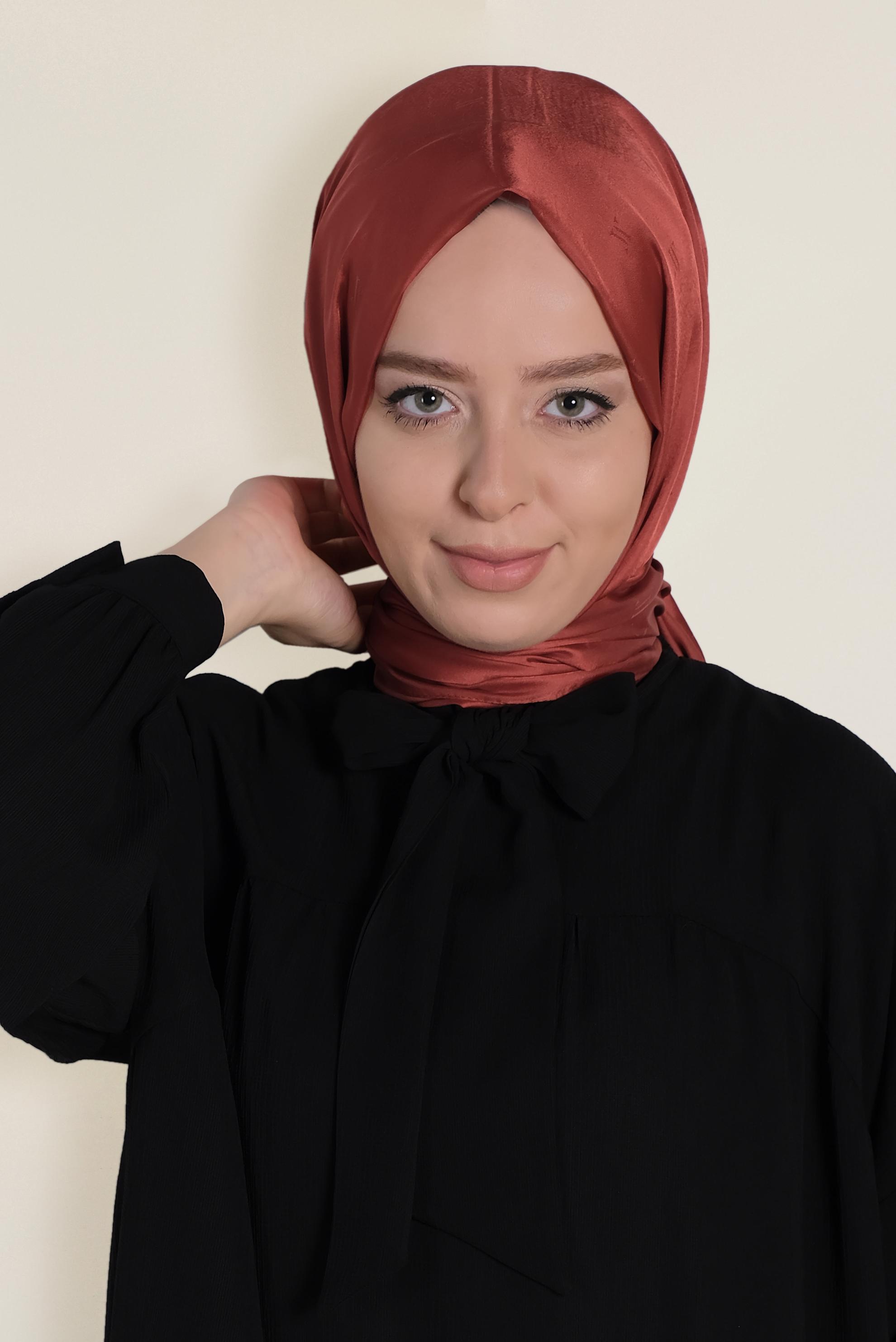 Tesettür giyim TURUNCU ALVİNA ŞAL 9957