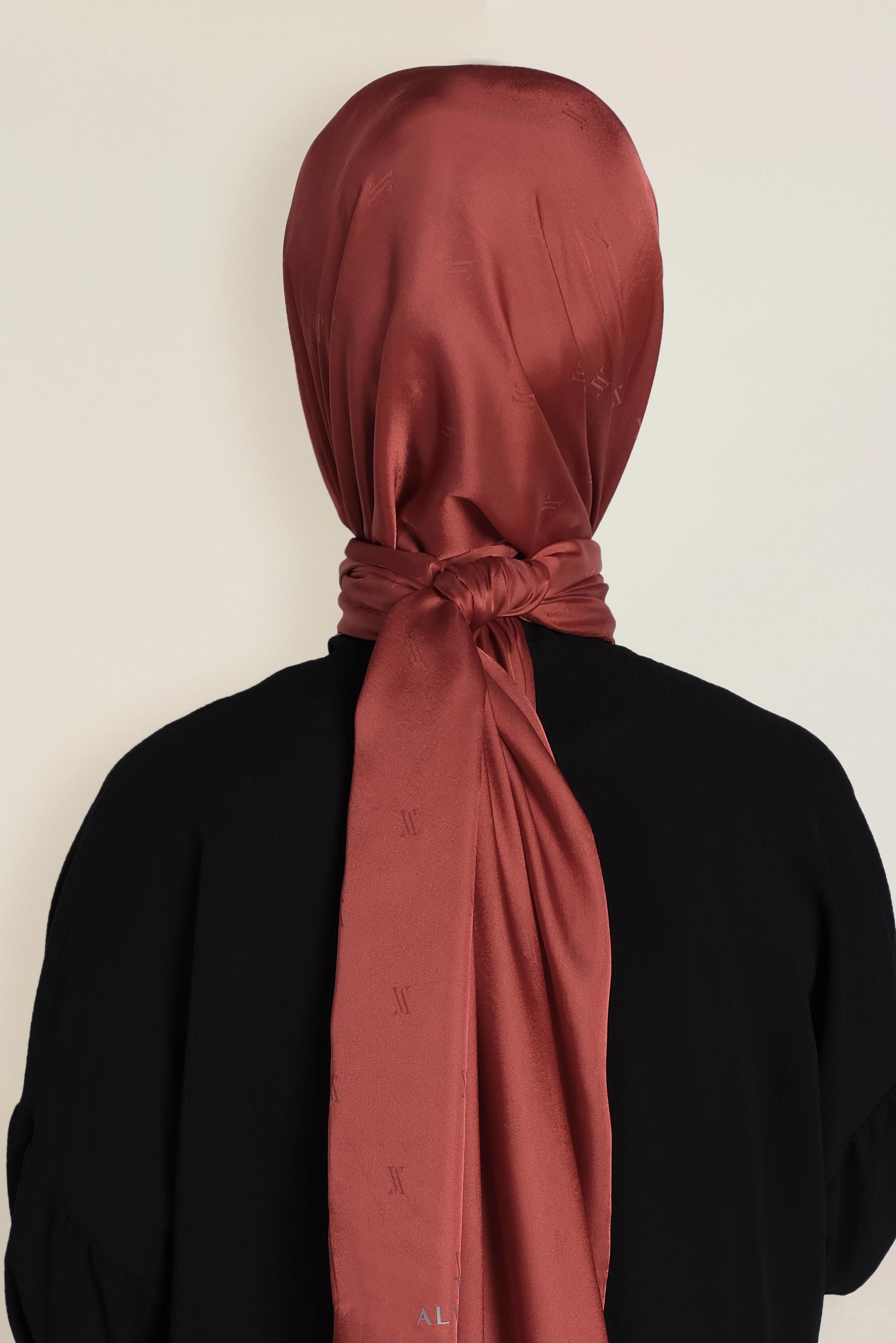 Tesettür giyim TURUNCU ALVİNA ŞAL 9957