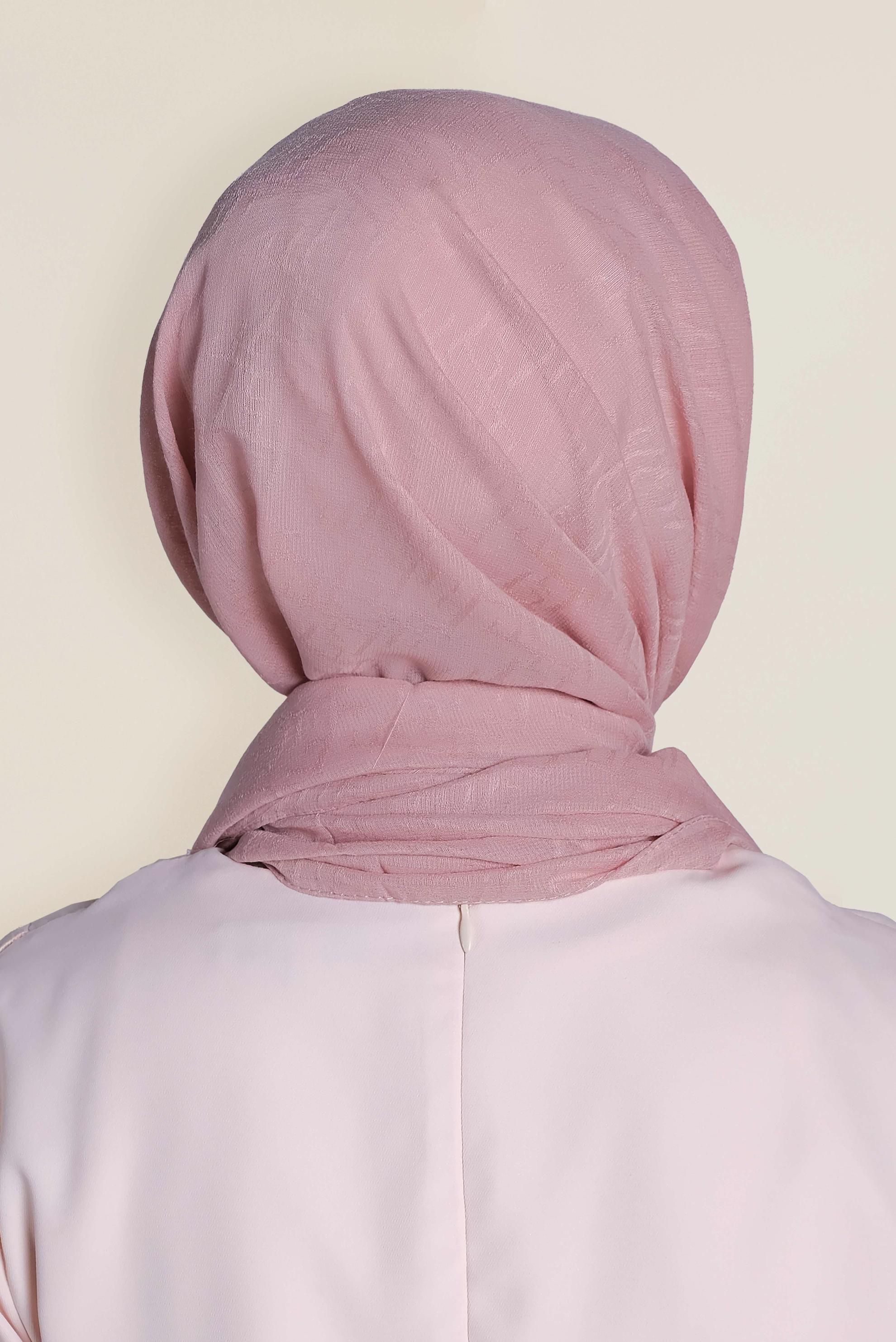 Tesettür giyim PUDRA 9958 ALVİNA DESENLİ KREP ŞAL