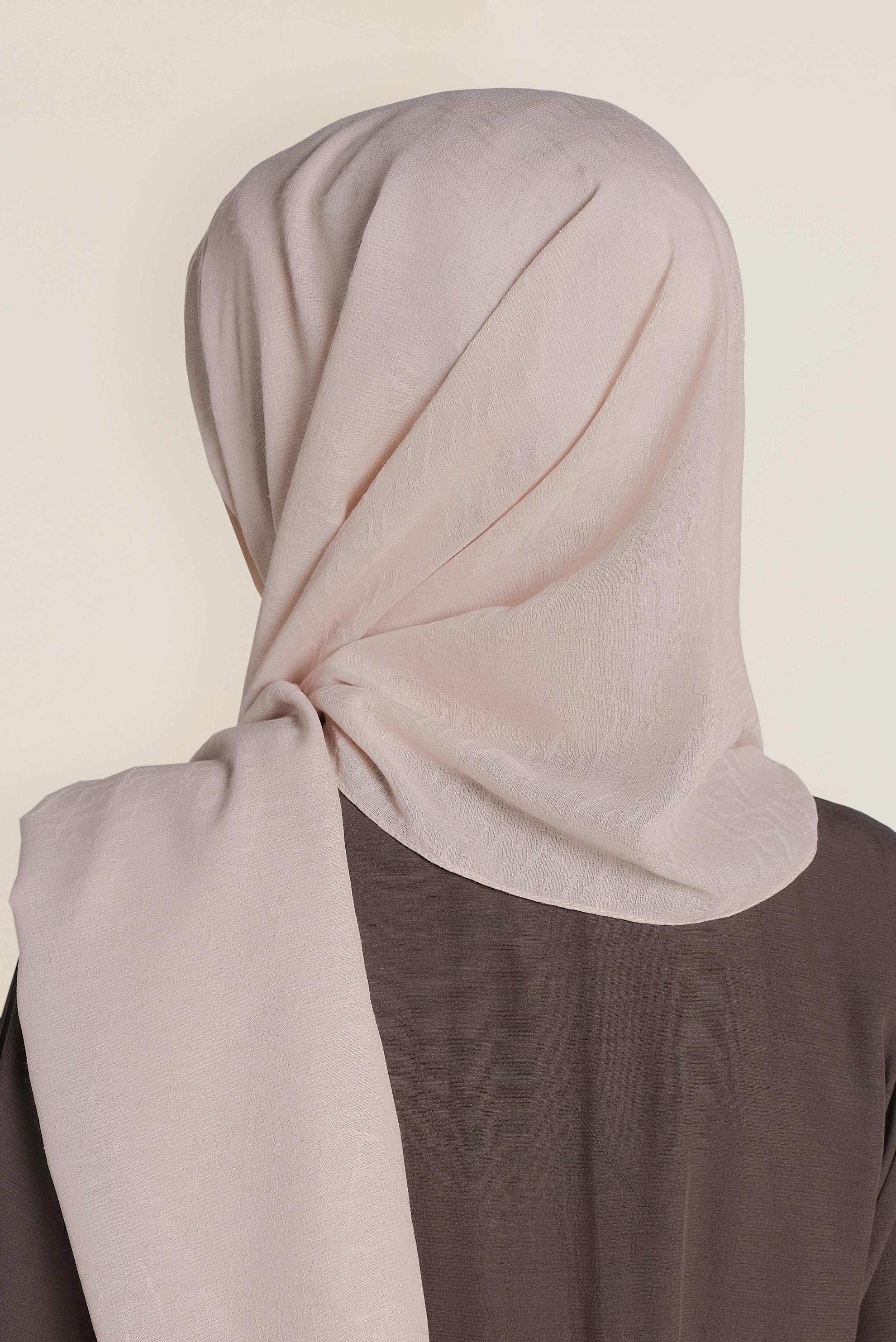 Tesettür giyim BEJ 9958 ALVİNA DESENLİ KREP ŞAL