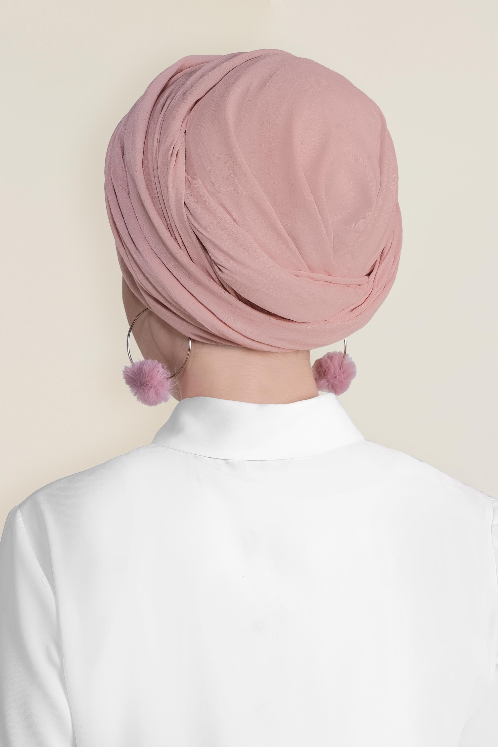 Tesettür giyim PUDRA 9958 ALVİNA DESENLİ KREP ŞAL