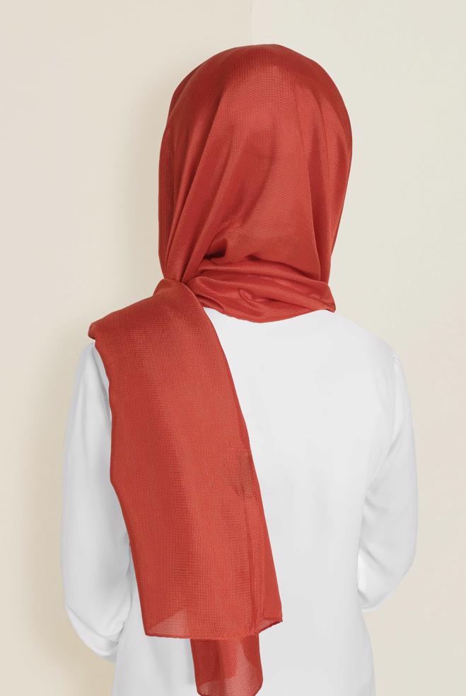 Vêtements hijab ORANGE 9959 ALVİNA PARLAK PÜTÜRLÜ ABİYE ŞAL - ALVİNA