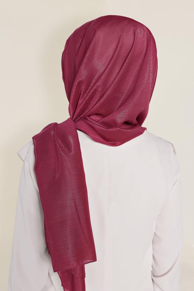Vêtements hijab BRUN CHÂLE EN BRILLANTE 9969  - ALVİNA