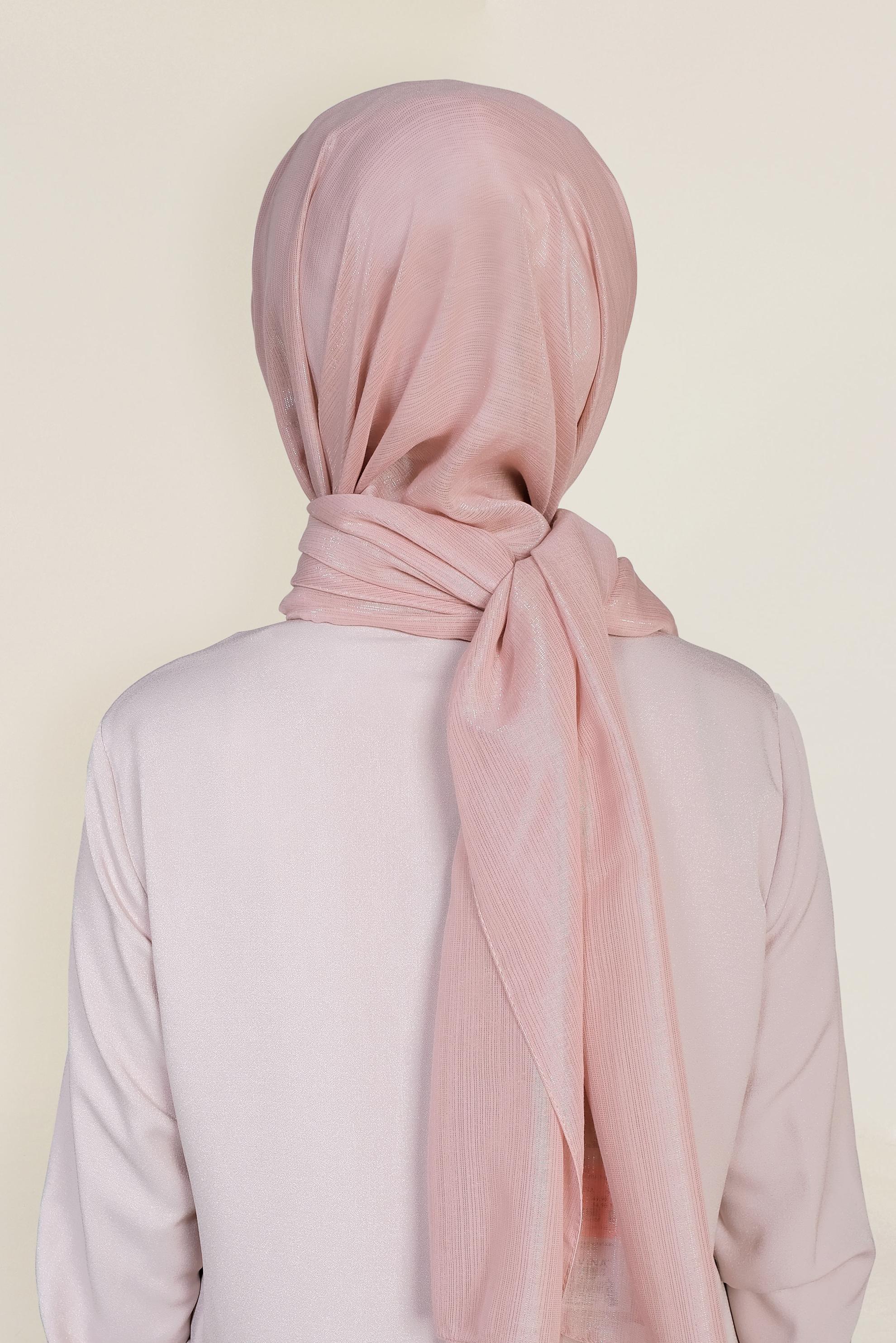 Tesettür giyim PUDRA 9969 ALVİNA SİMLİ SIVAMA ABİYE ŞAL