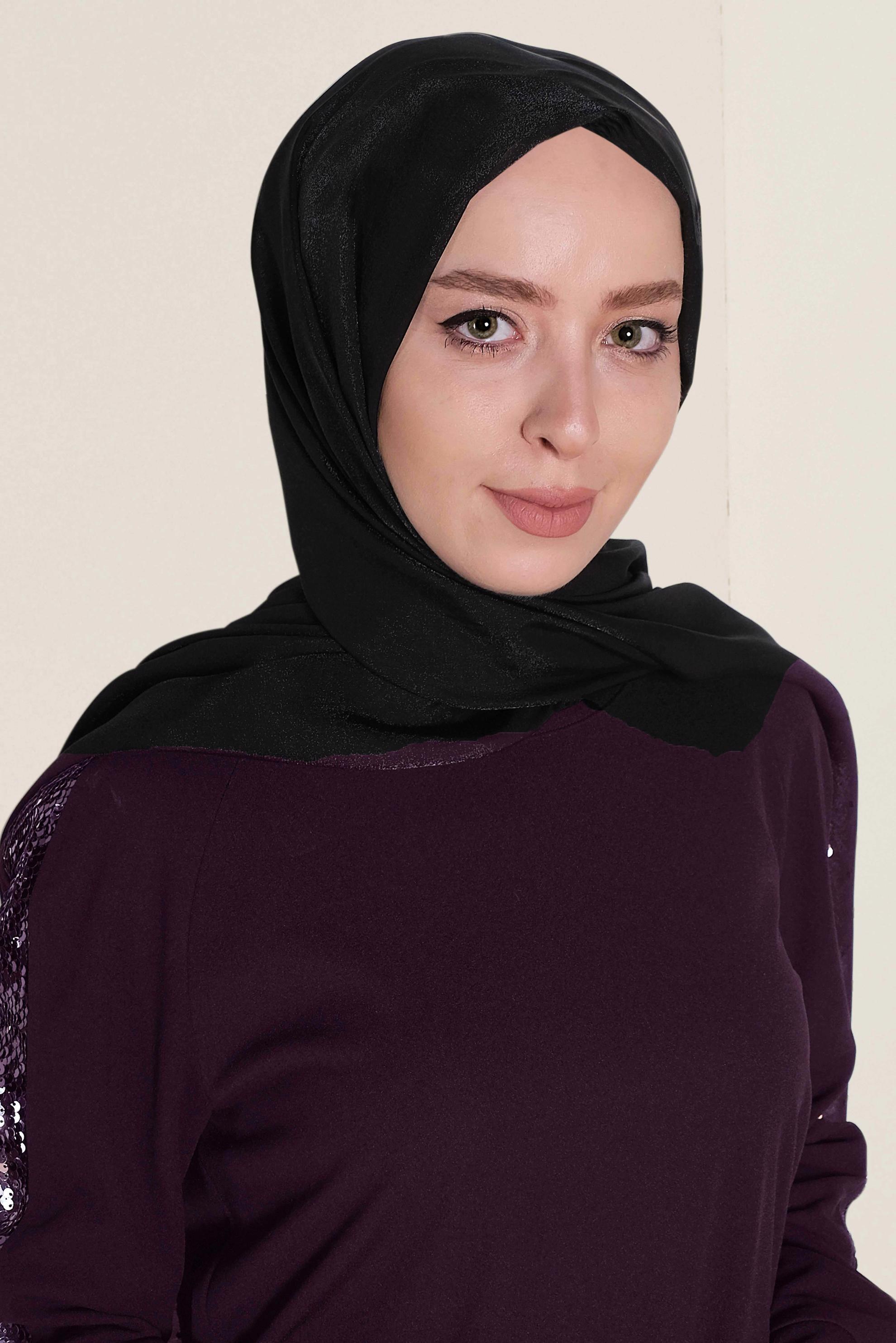 Tesettür giyim SİYAH 9970 ALVİNA ALTAY ŞAL
