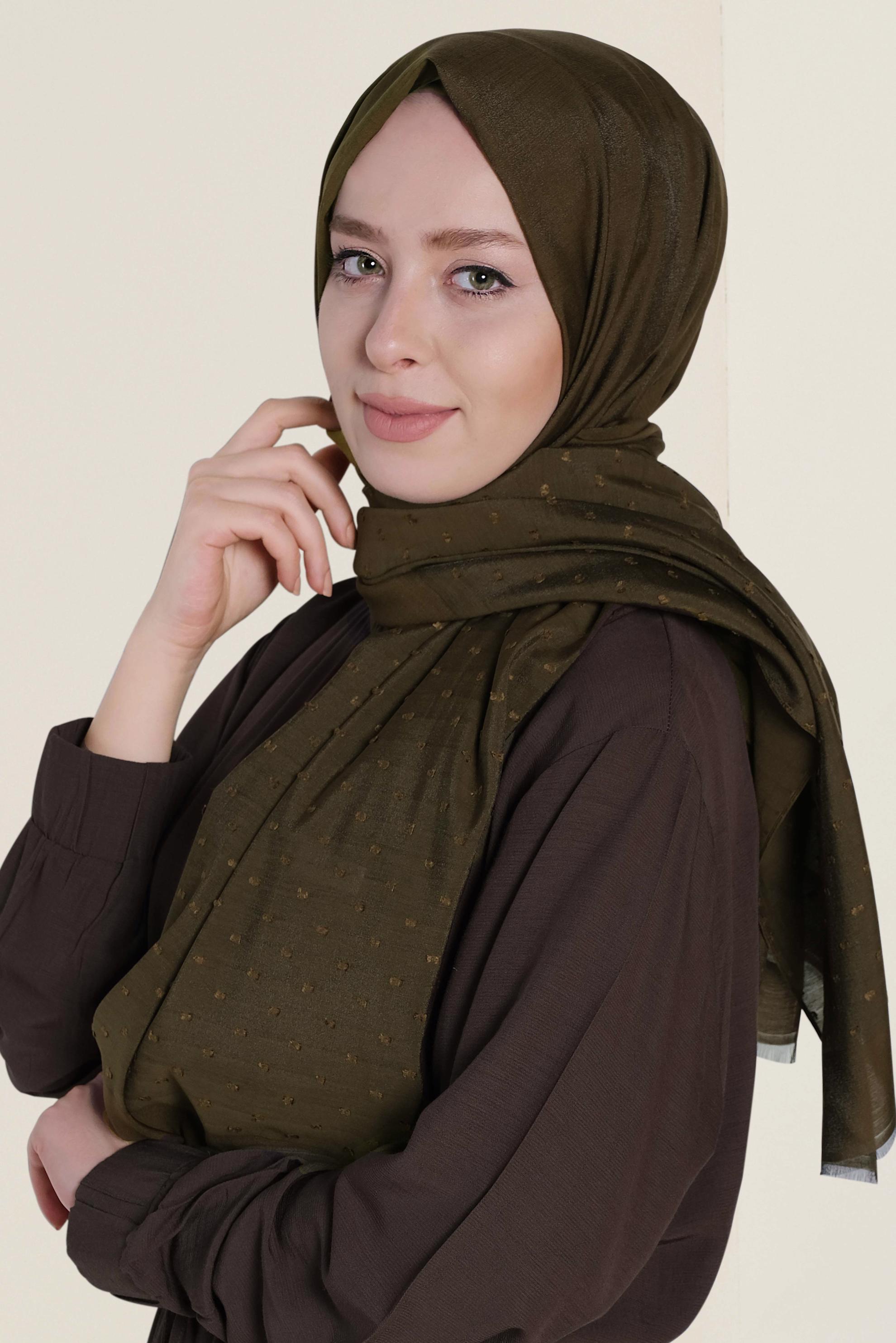 Tesettür giyim HAKİ 9970 ALVİNA ALTAY ŞAL