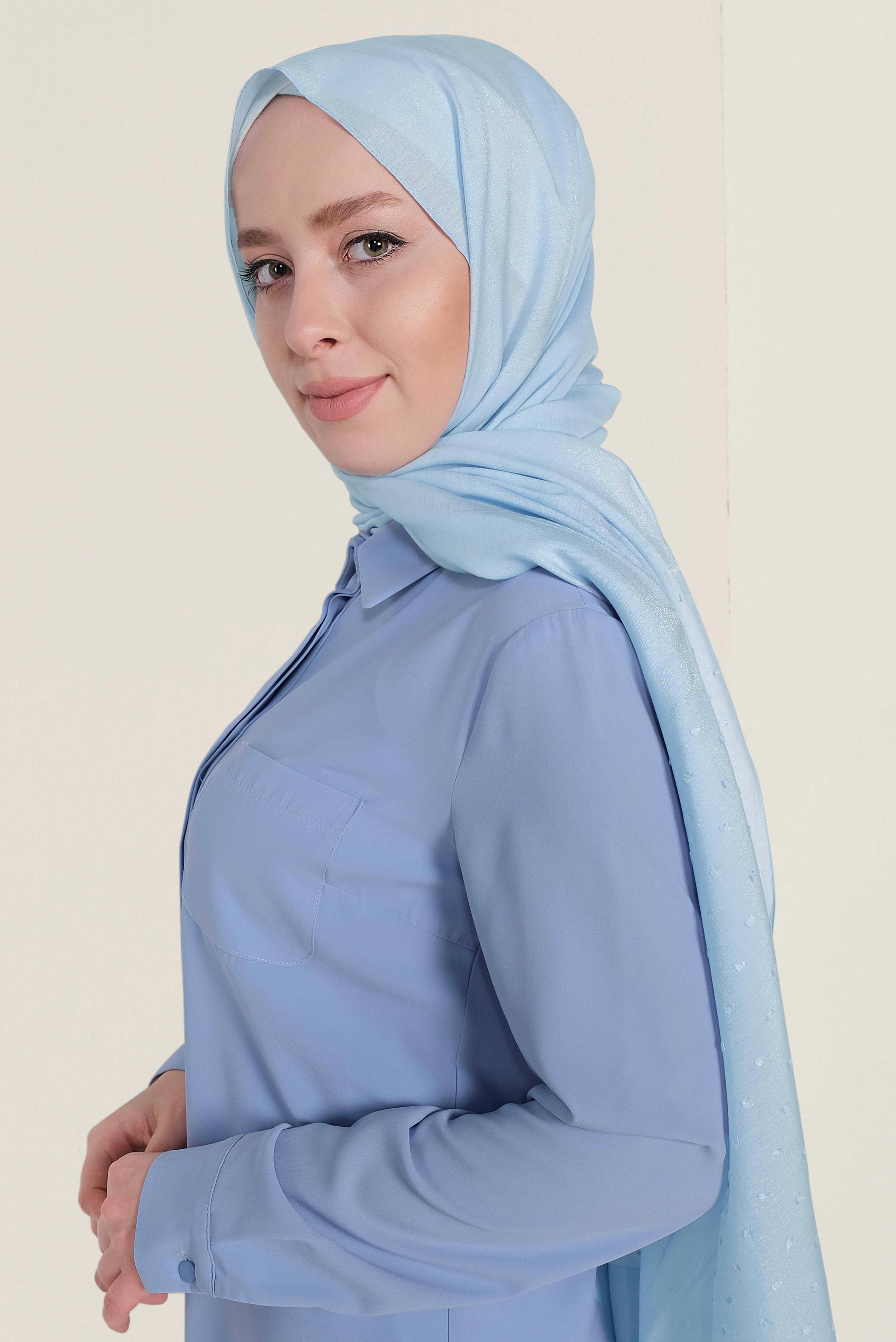 Tesettür giyim MAVİ 9970 ALVİNA ALTAY ŞAL