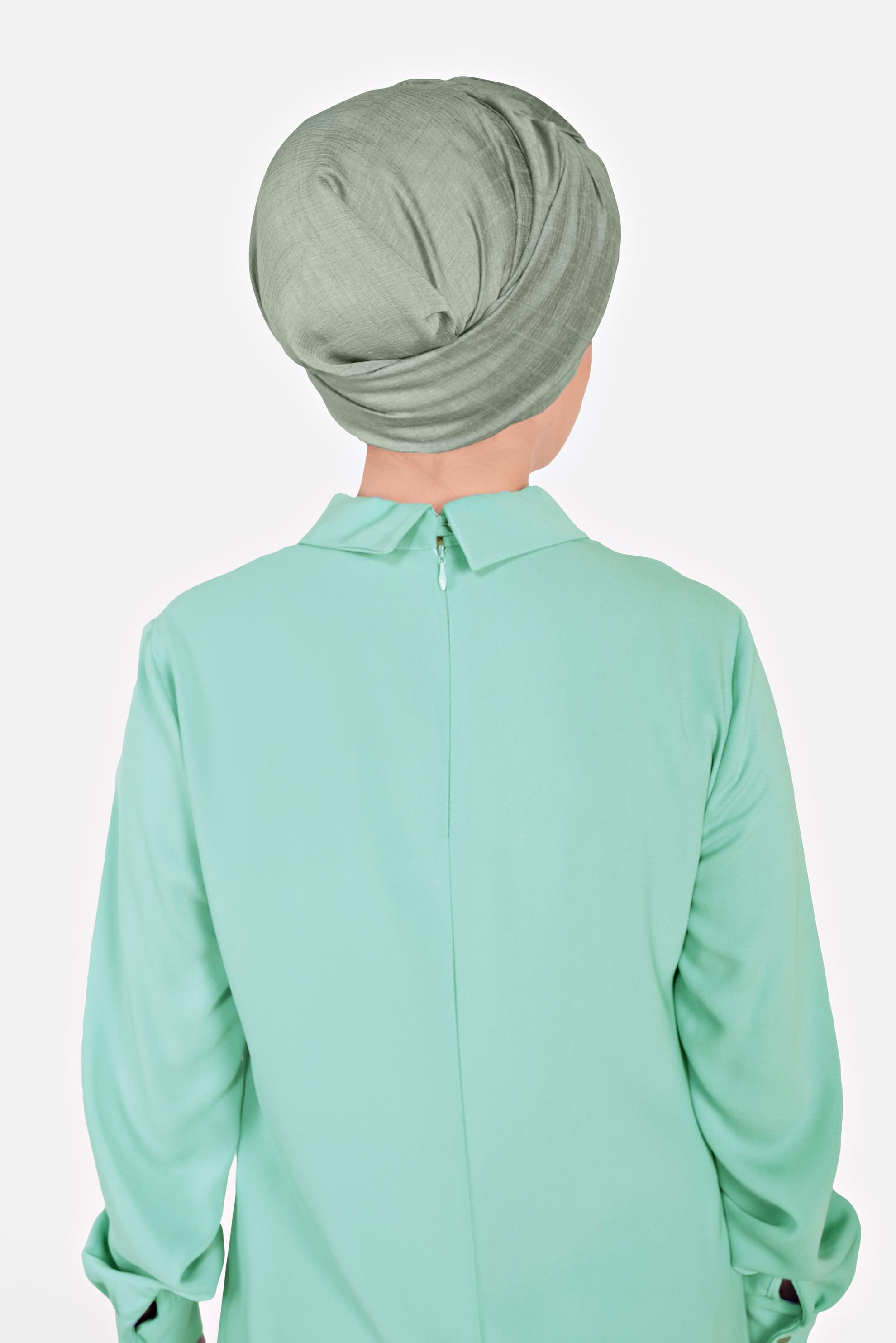 Tesettür giyim HAKİ 9972 ALVİNA AMORA ŞAL