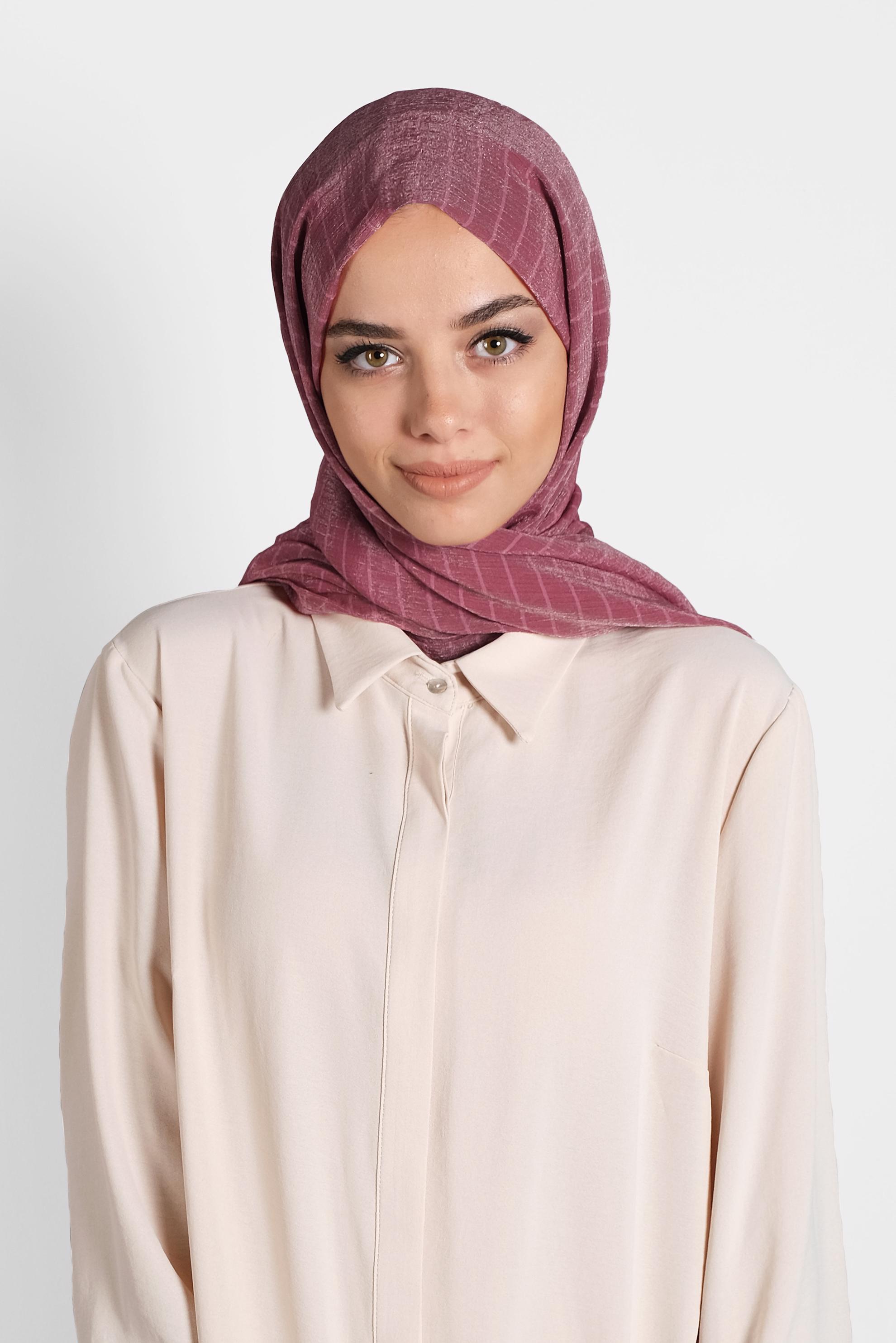 Tesettür giyim PEMBE 9972 ALVİNA AMORA ŞAL