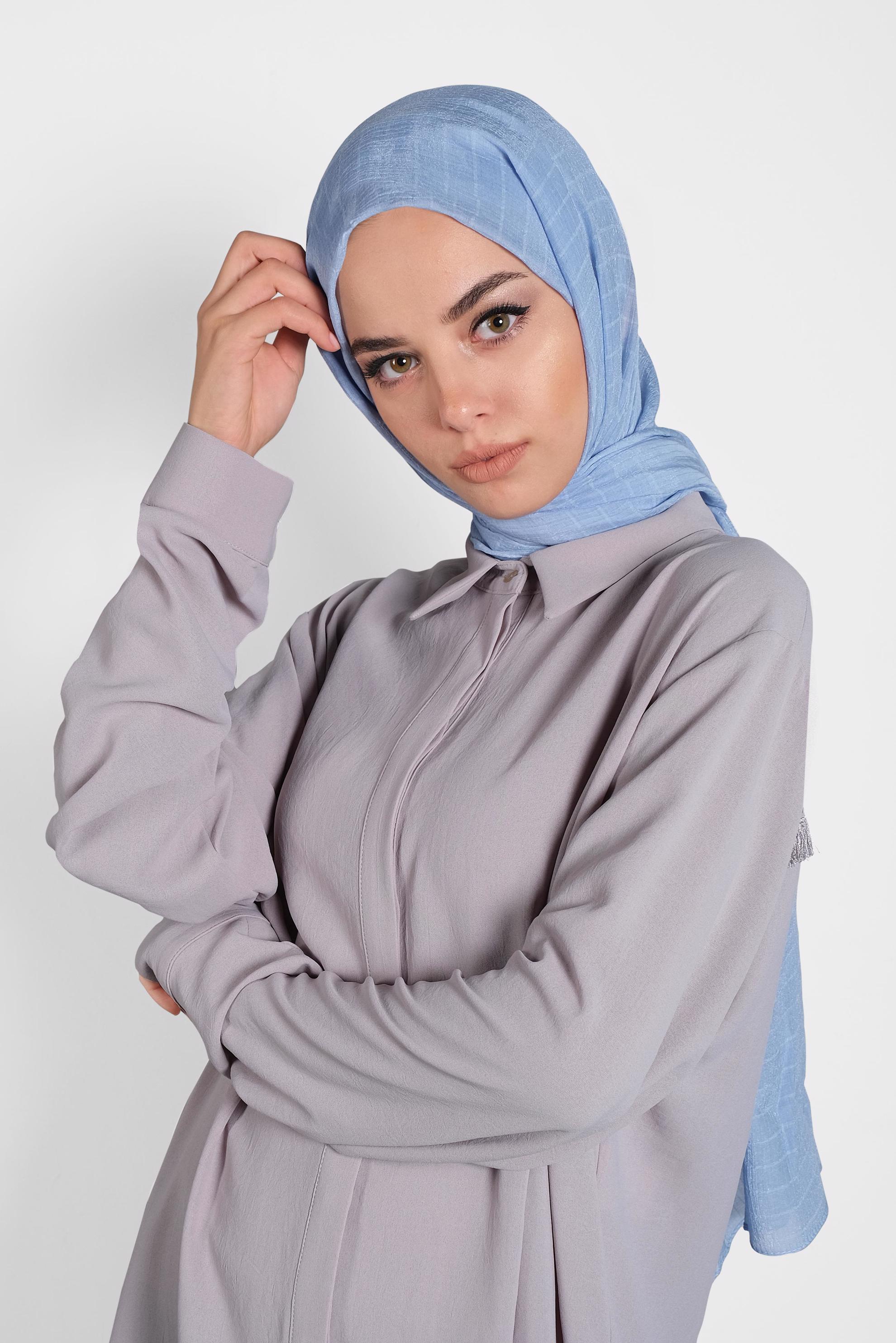 Tesettür giyim MAVİ 9972 ALVİNA AMORA ŞAL