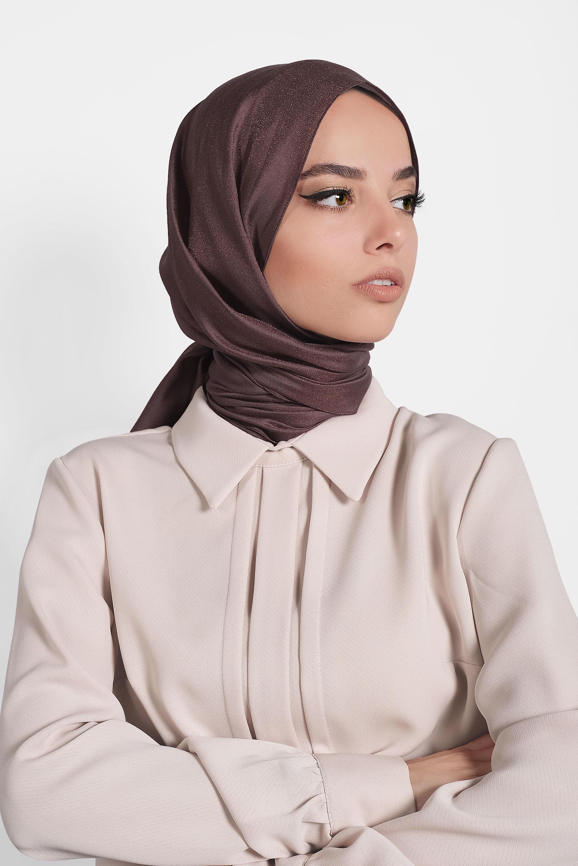 Tesettür giyim BAKIR / BRONZ 9973 ALVİNA PRENSES ŞAL