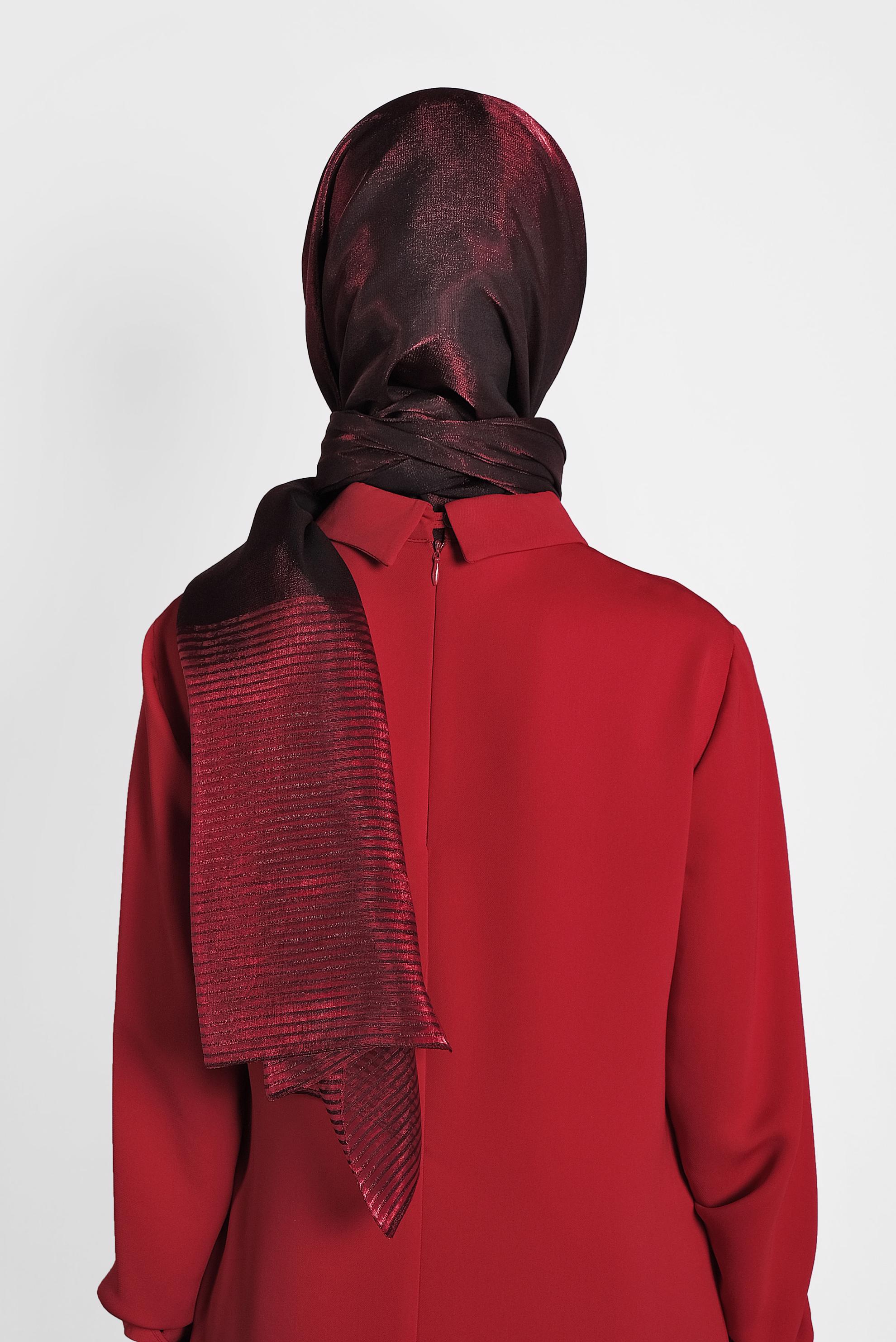 Tesettür giyim BORDO 9973 ALVİNA PRENSES ŞAL