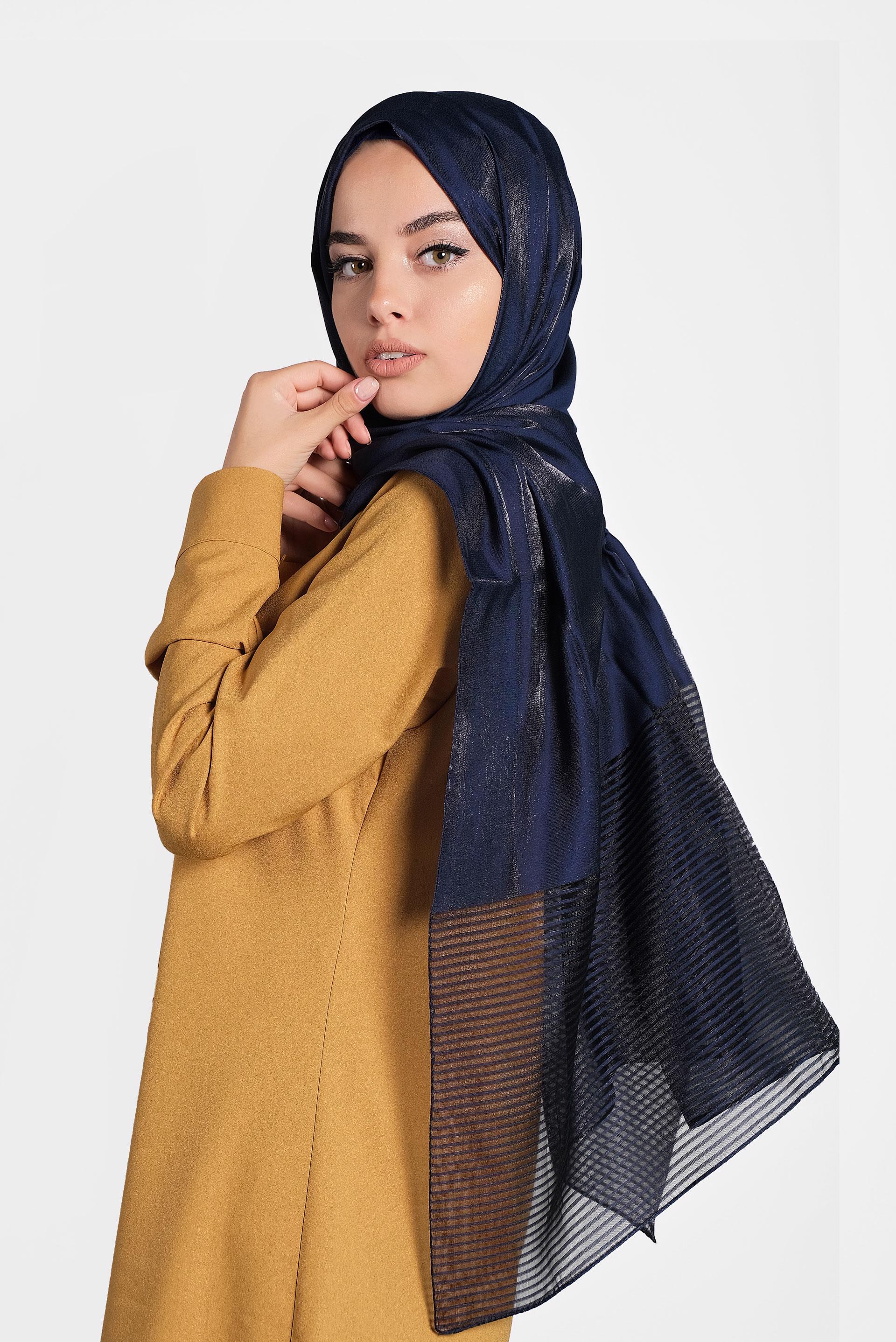 Tesettür giyim LACİVERT 9973 ALVİNA PRENSES ŞAL