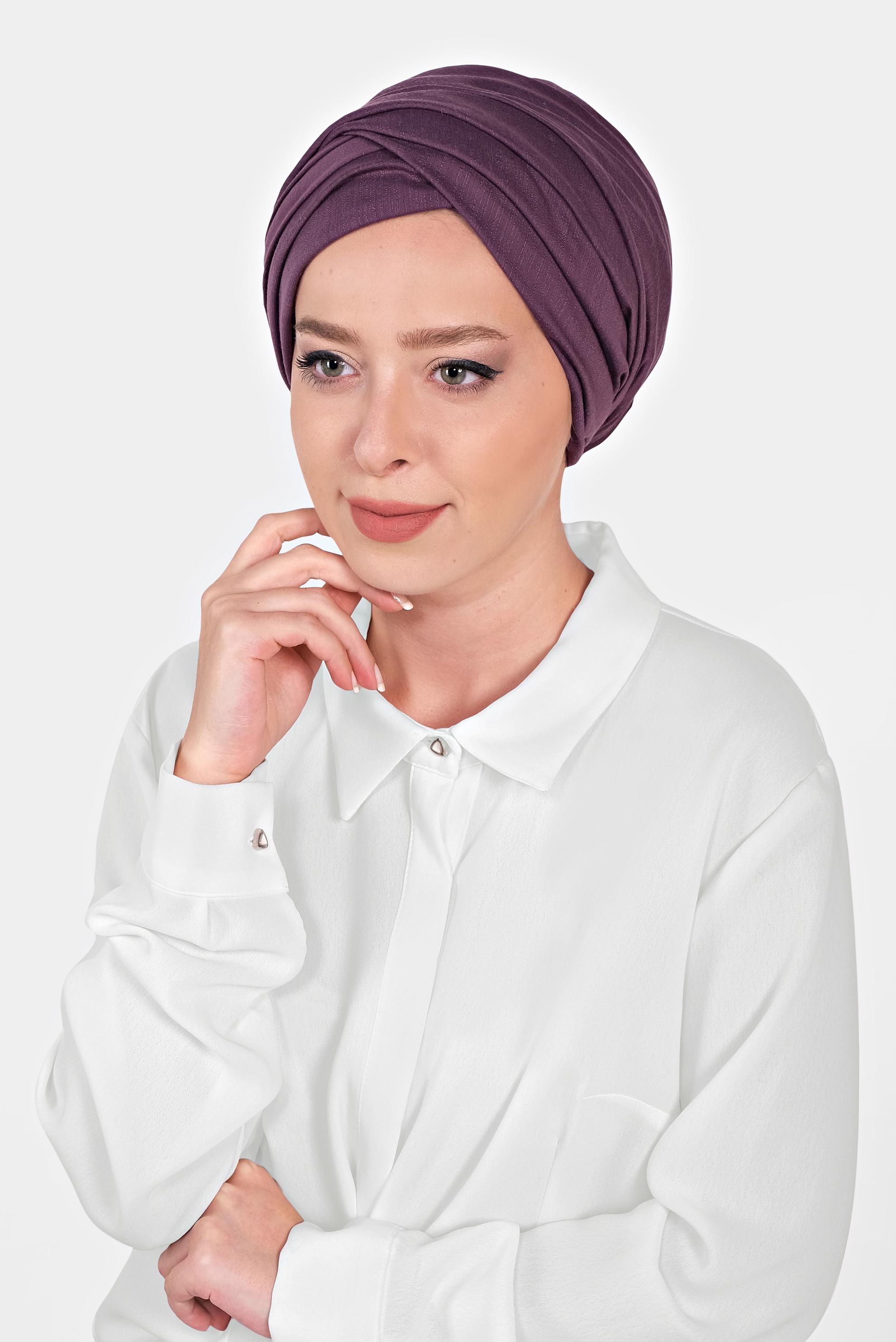 Tesettür giyim MOR 9974 ALVİNA AĞAÇ KABUĞU ŞAL