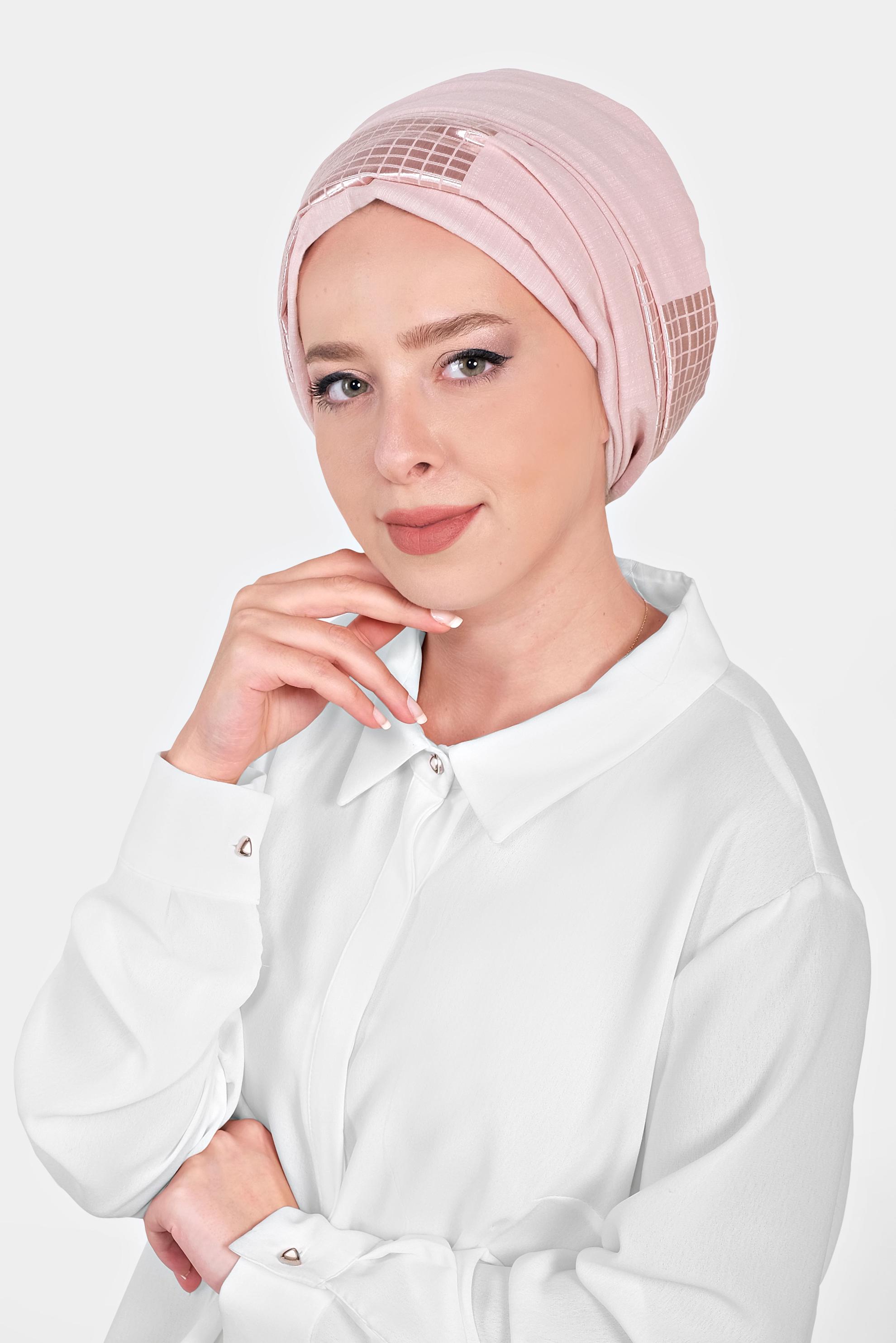 Tesettür giyim PUDRA 9974 ALVİNA AĞAÇ KABUĞU ŞAL