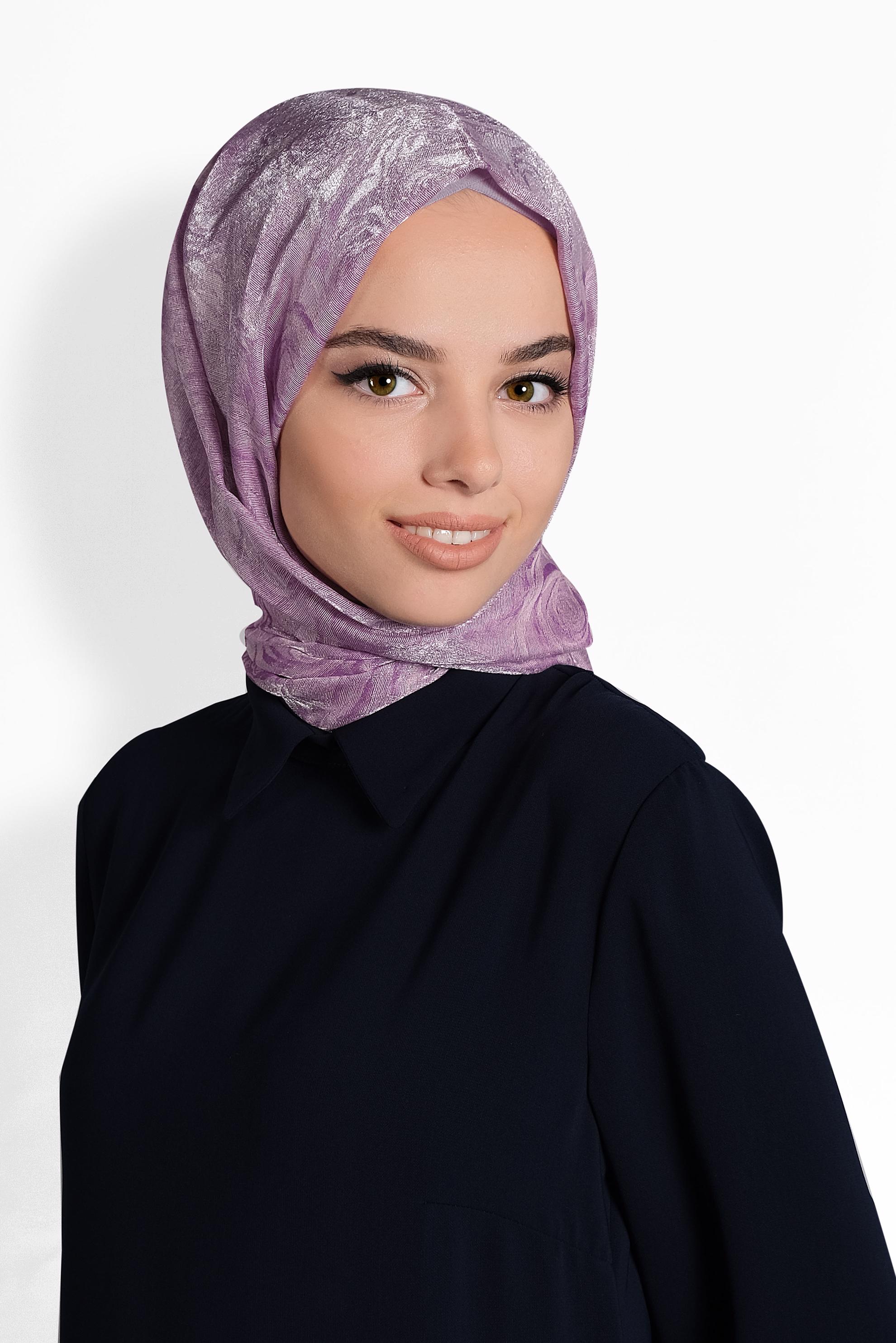 Tesettür giyim MOR 9977 ALVİNA ROZA ŞAL