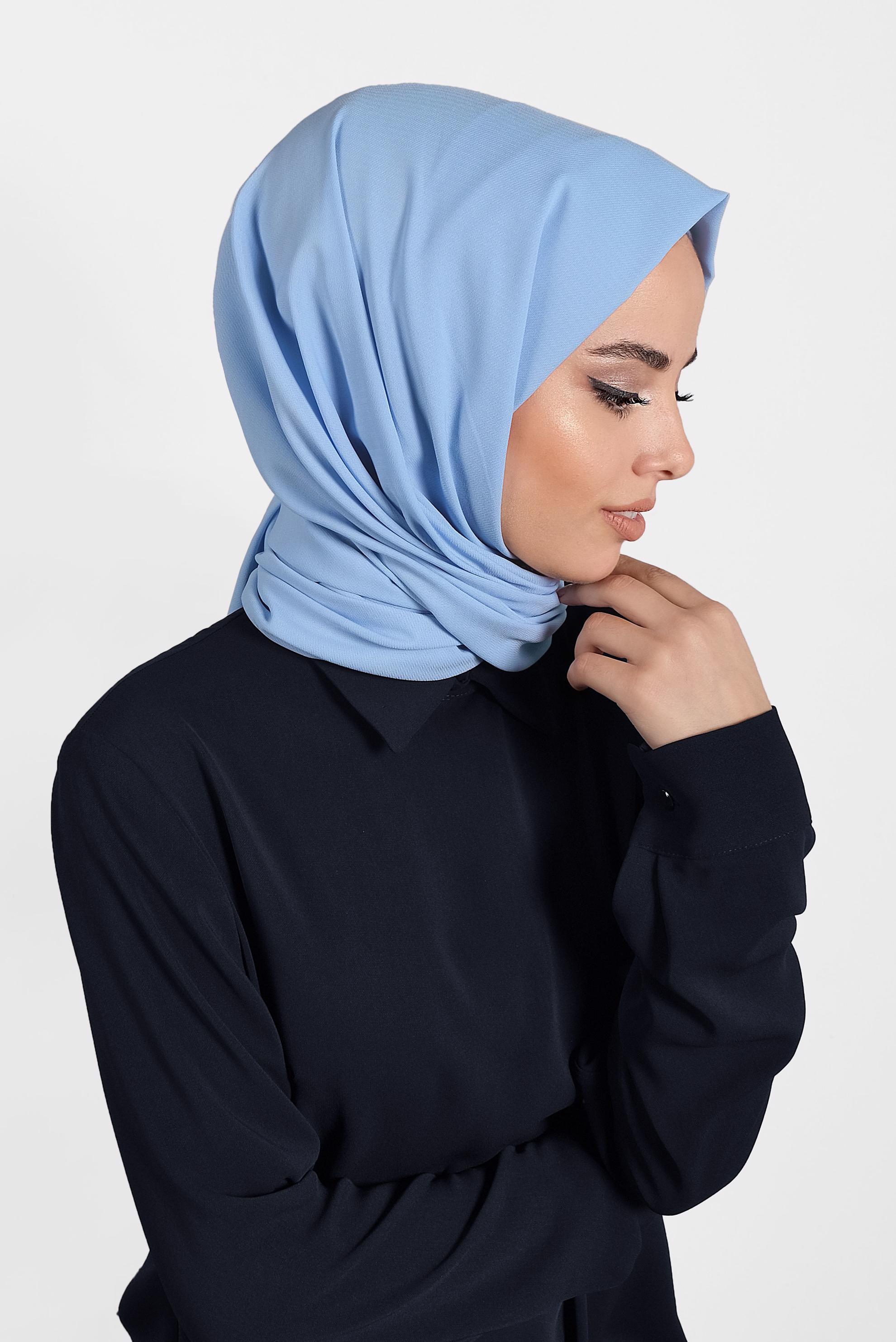 Tesettür giyim MAVİ 9981 ALVİNA KABARTMALI ŞAL