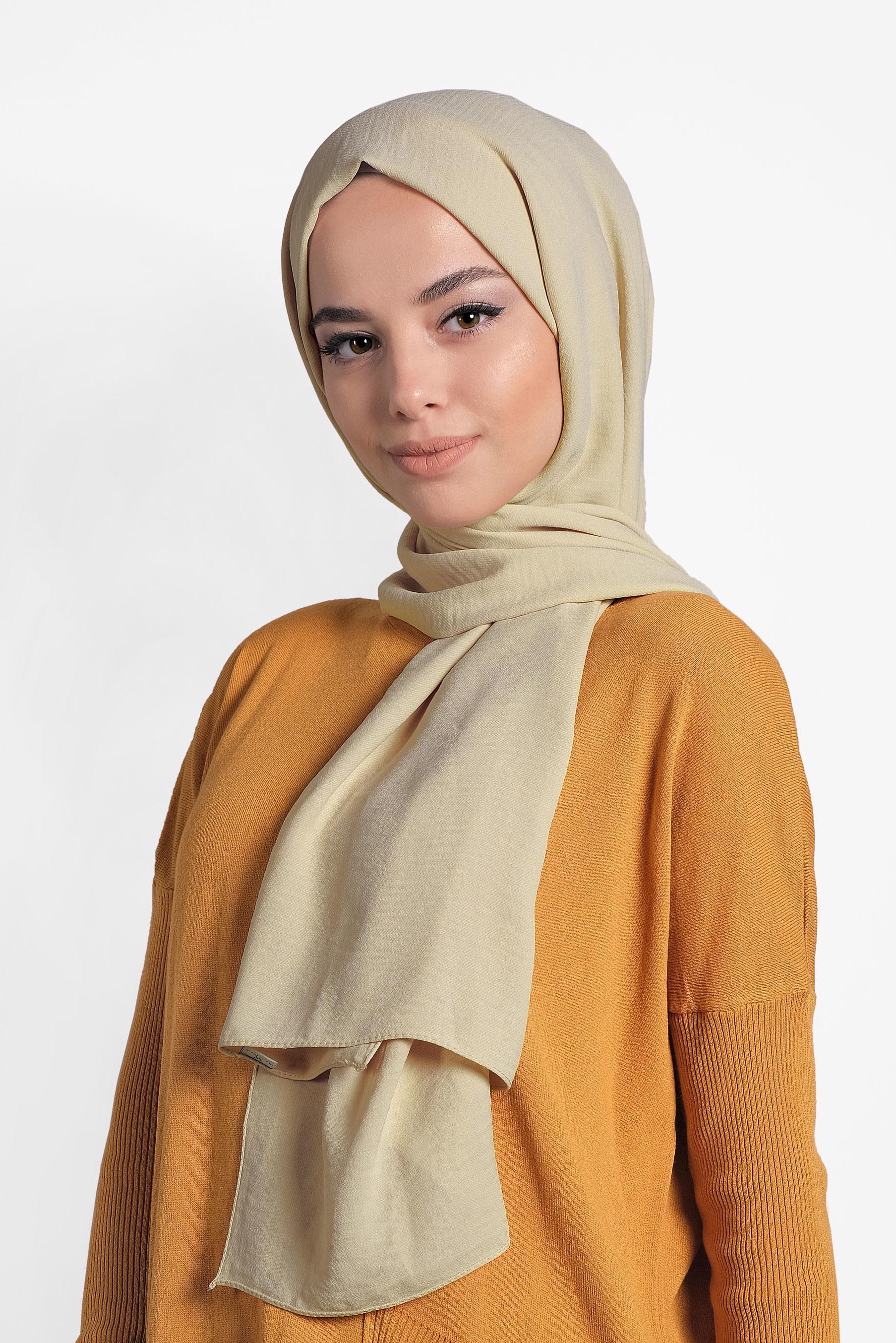 Tesettür giyim BEJ 9981 ALVİNA KABARTMALI ŞAL