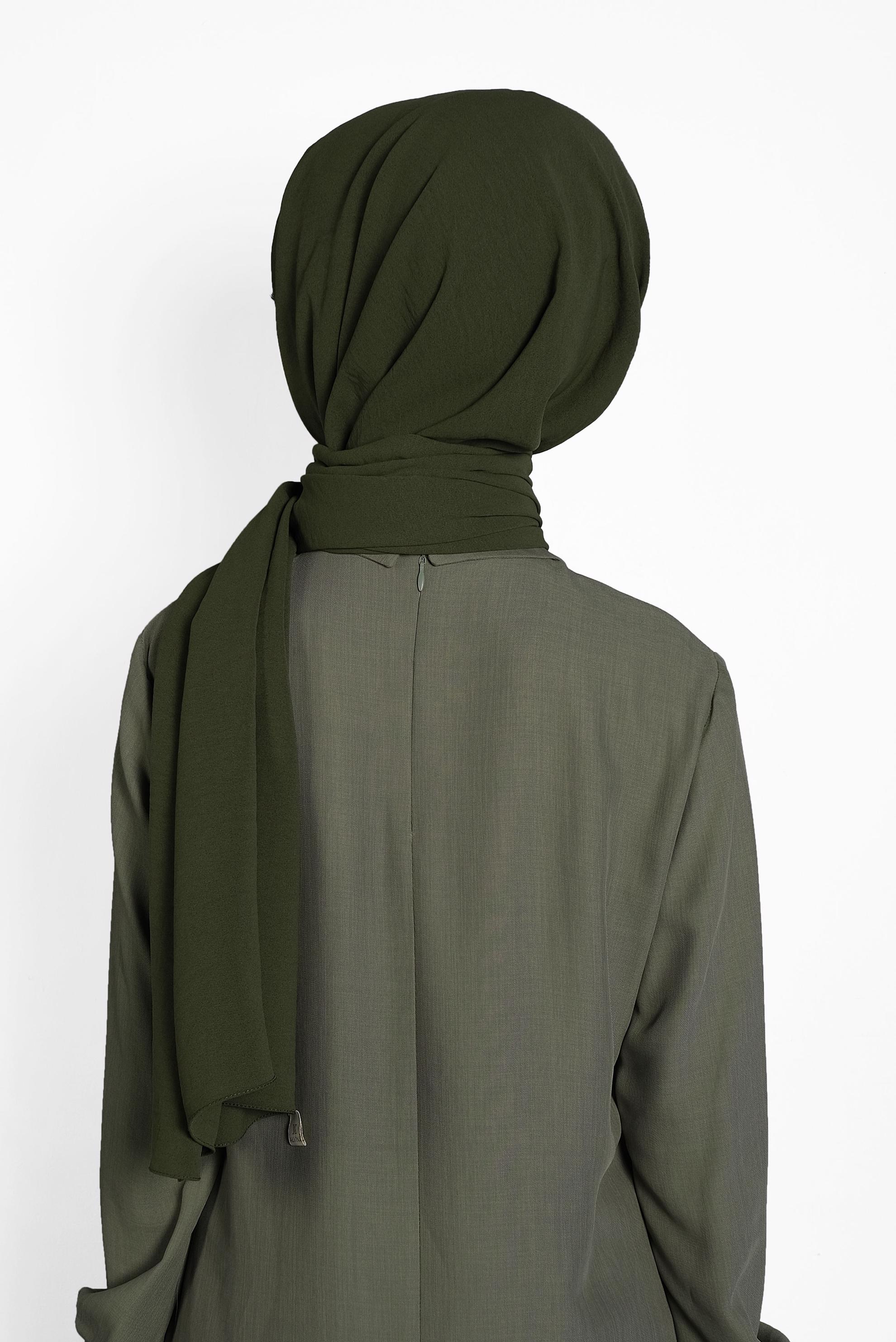 Tesettür giyim HAKİ 9981 ALVİNA KABARTMALI ŞAL