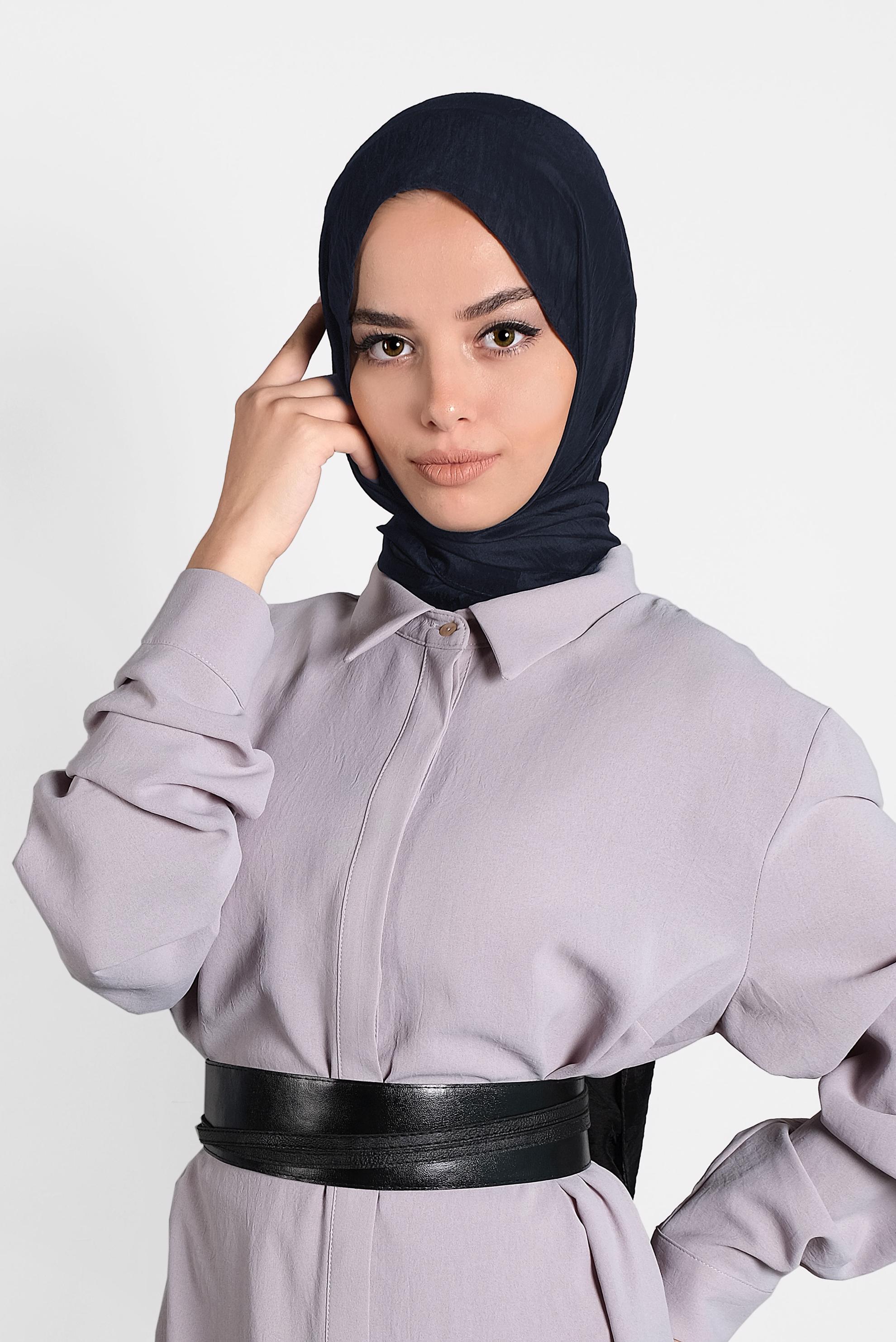 Tesettür giyim LACİVERT 9981 ALVİNA KABARTMALI ŞAL