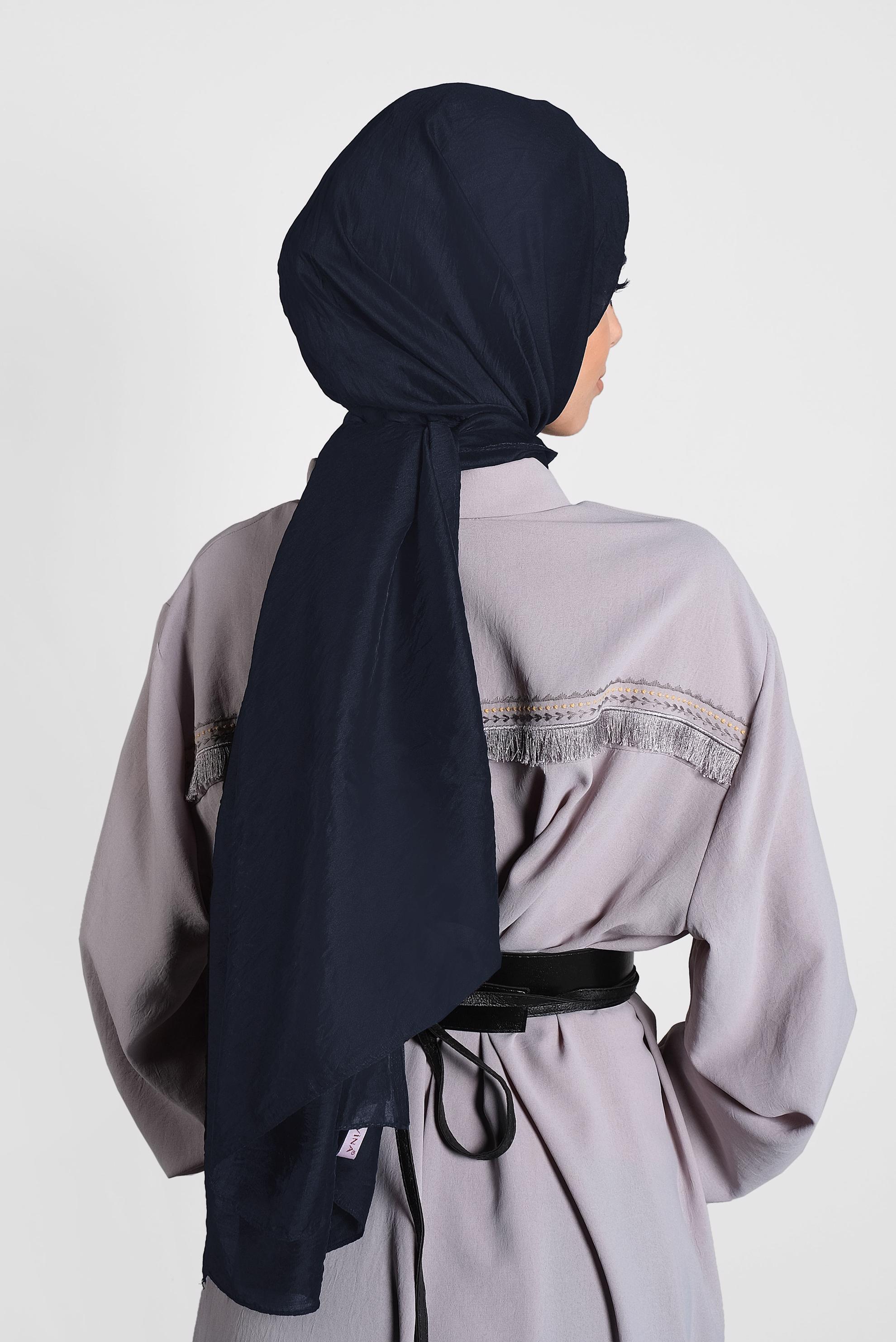 Tesettür giyim LACİVERT 9981 ALVİNA KABARTMALI ŞAL