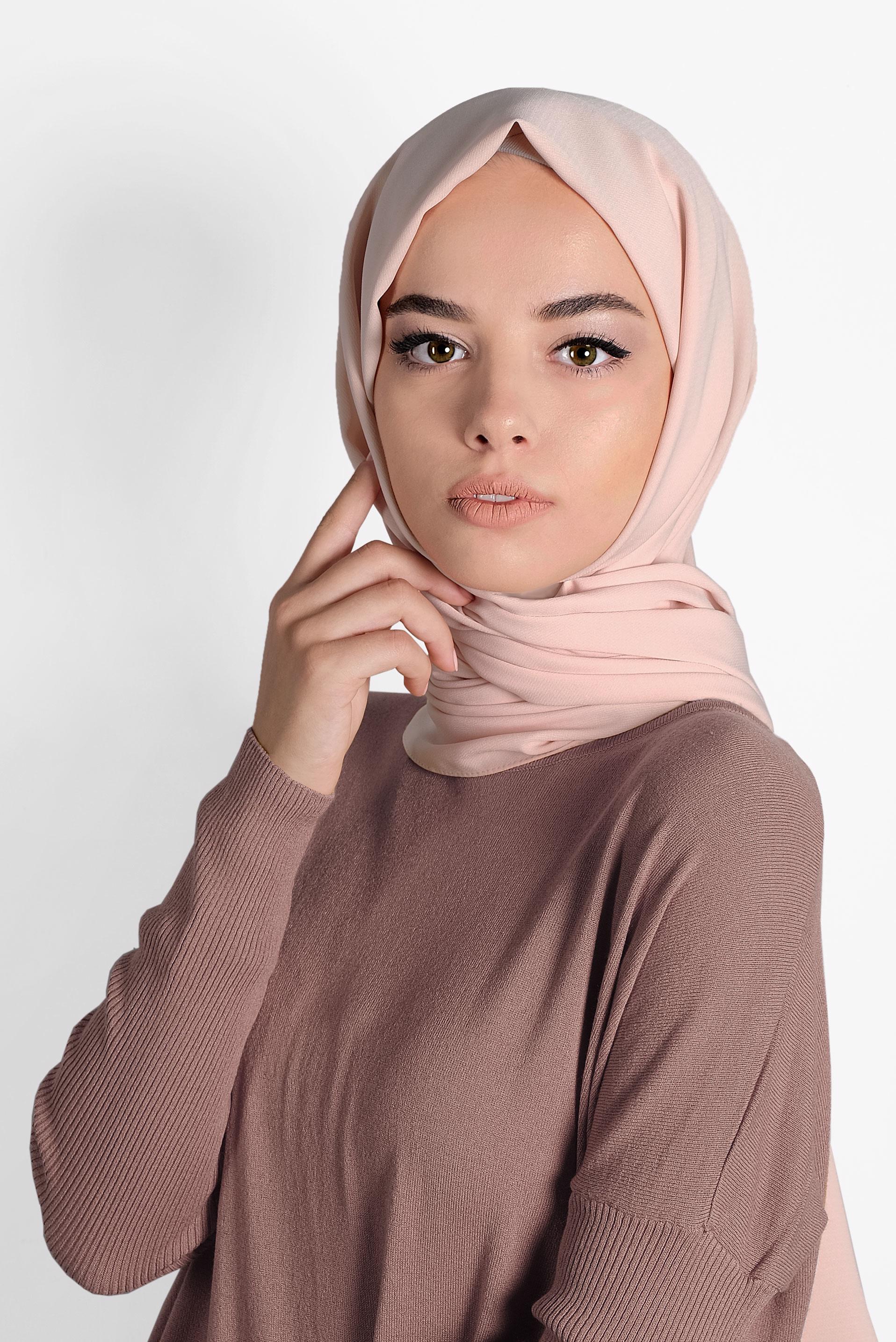 Tesettür giyim PUDRA 9981 ALVİNA KABARTMALI ŞAL