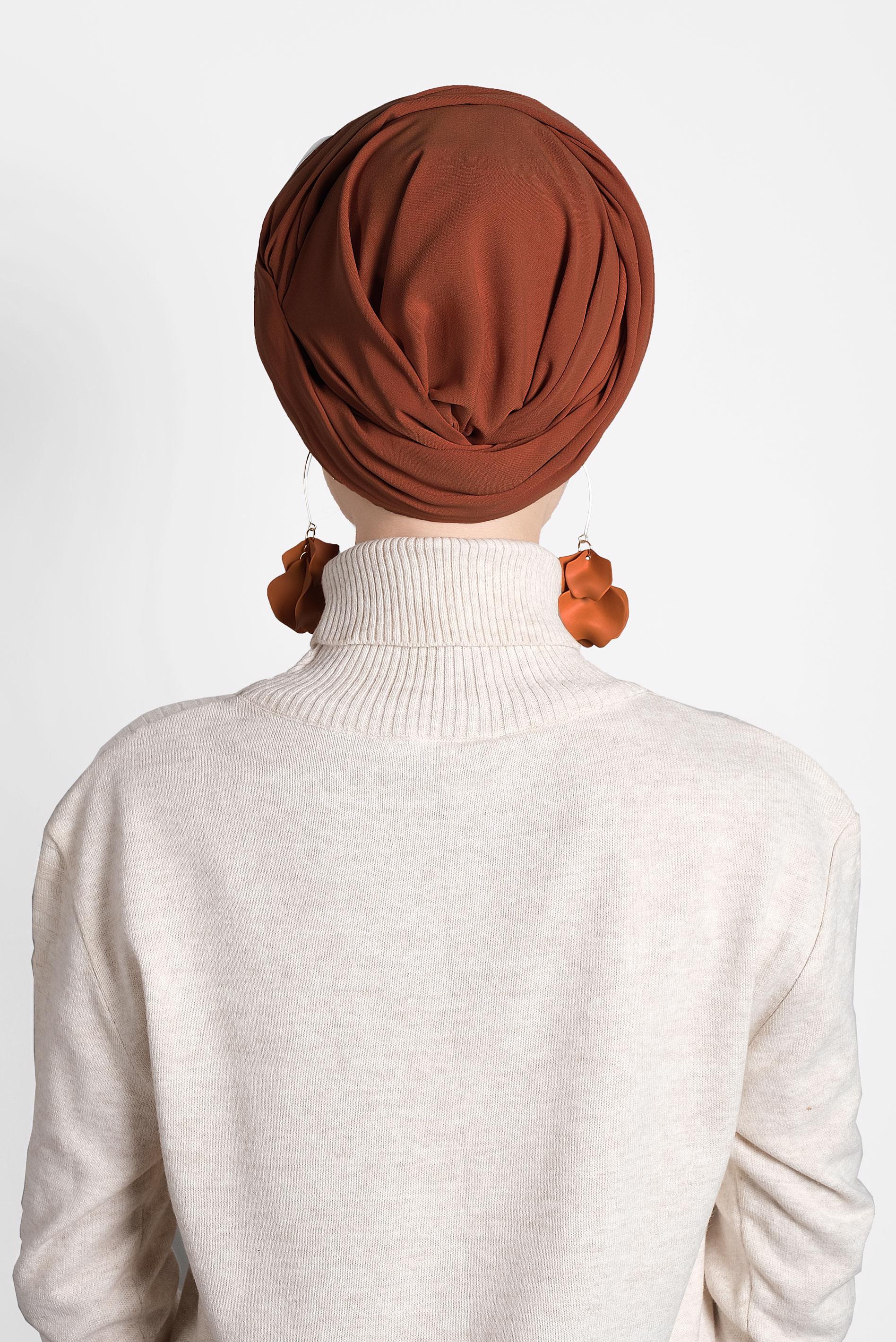 Tesettür giyim KAHVE 9981 ALVİNA KABARTMALI ŞAL