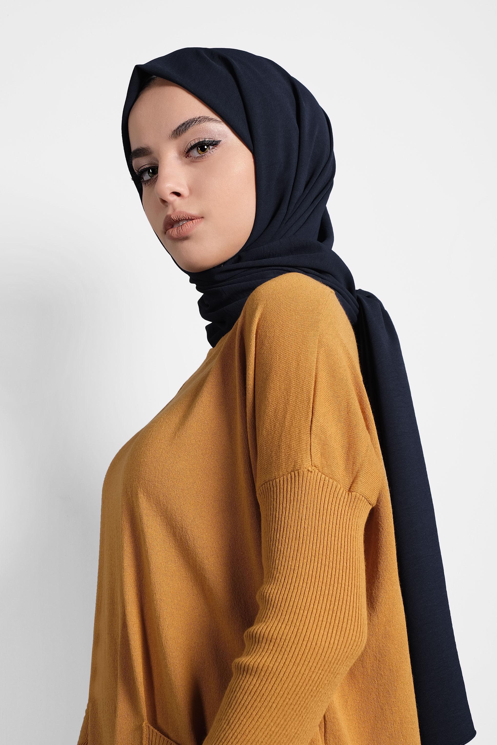 Tesettür giyim LACİVERT 9982 ALVİNA KREP ŞAL