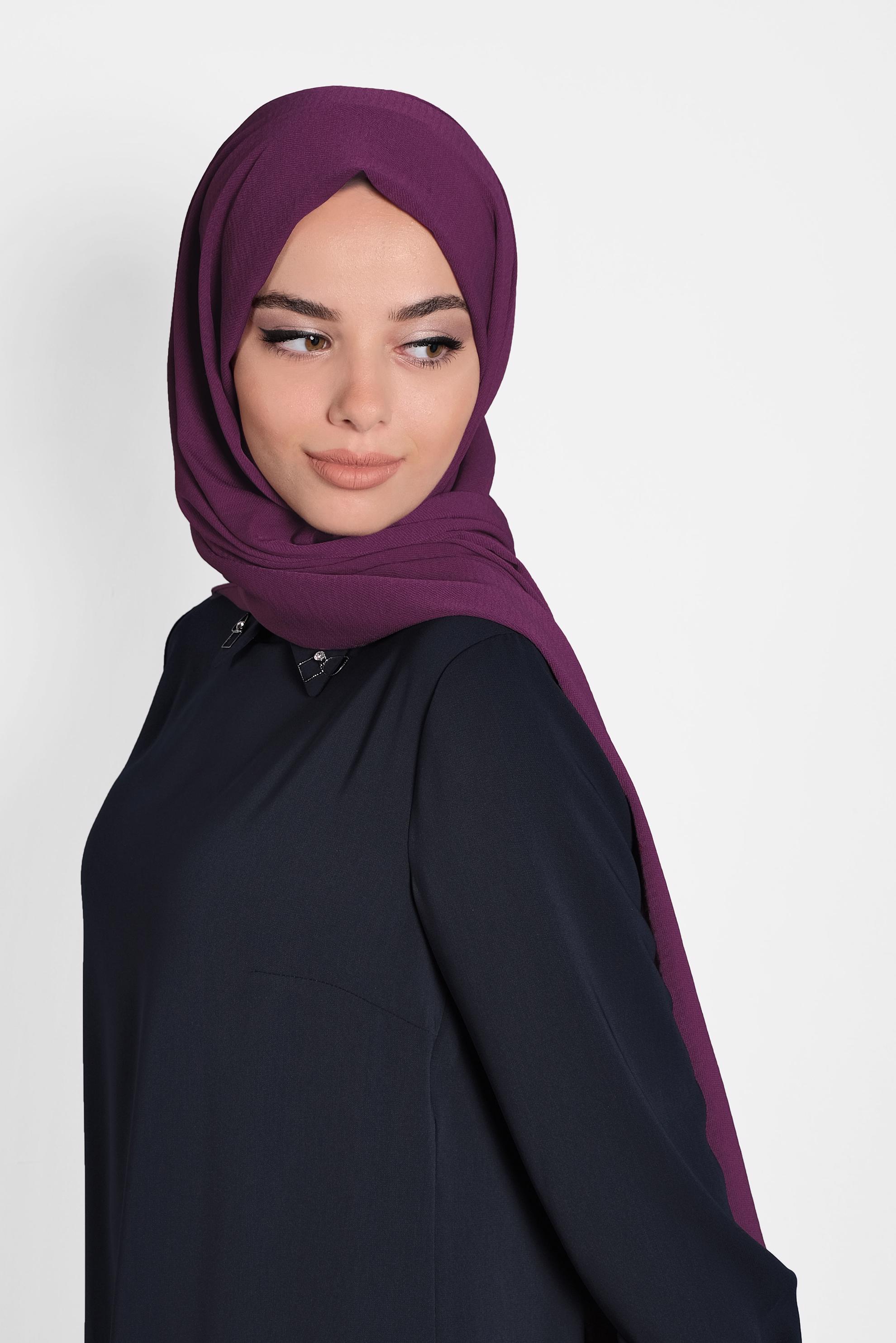 Tesettür giyim MOR 9982 ALVİNA KREP ŞAL