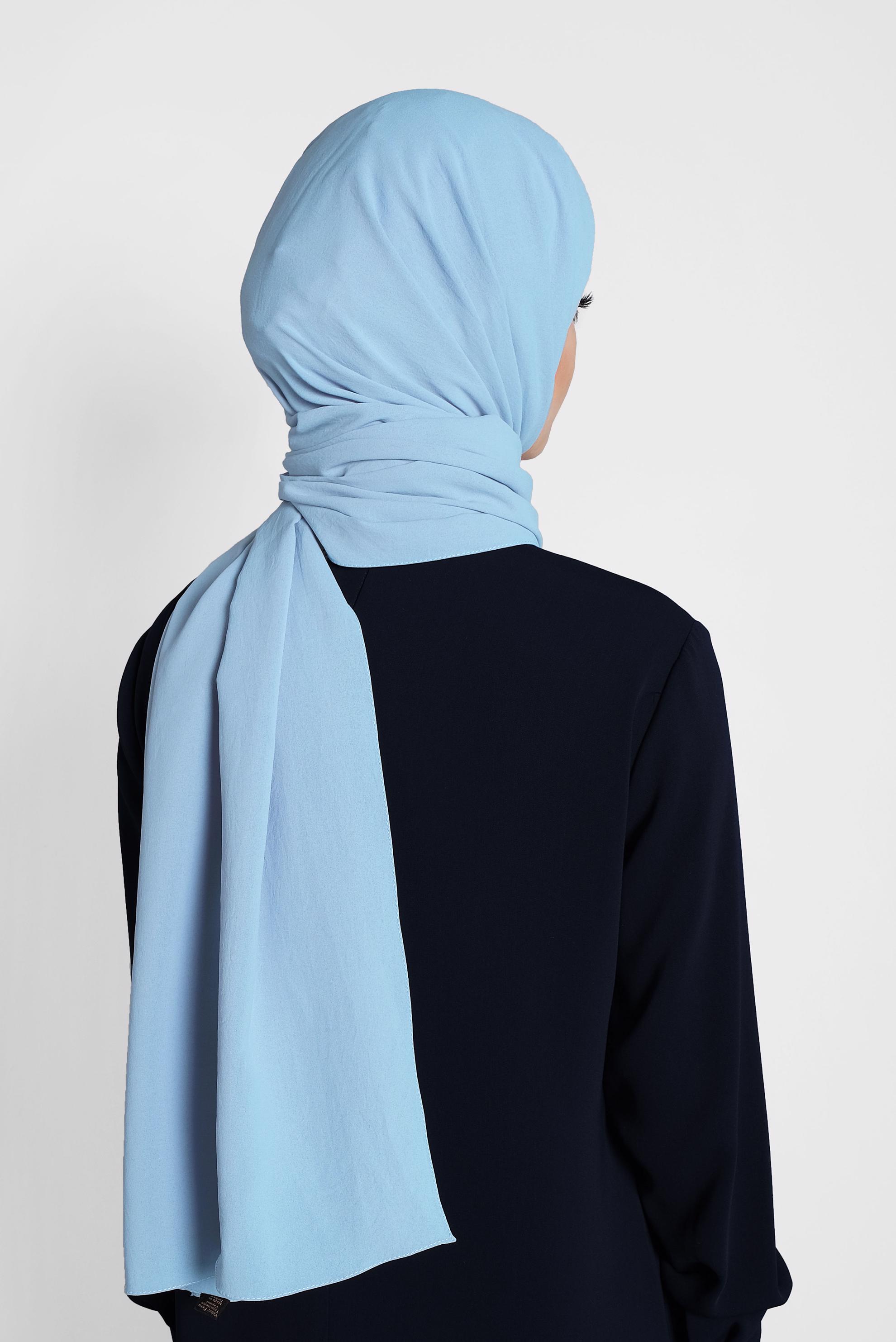 Tesettür giyim MAVİ 9982 ALVİNA KREP ŞAL